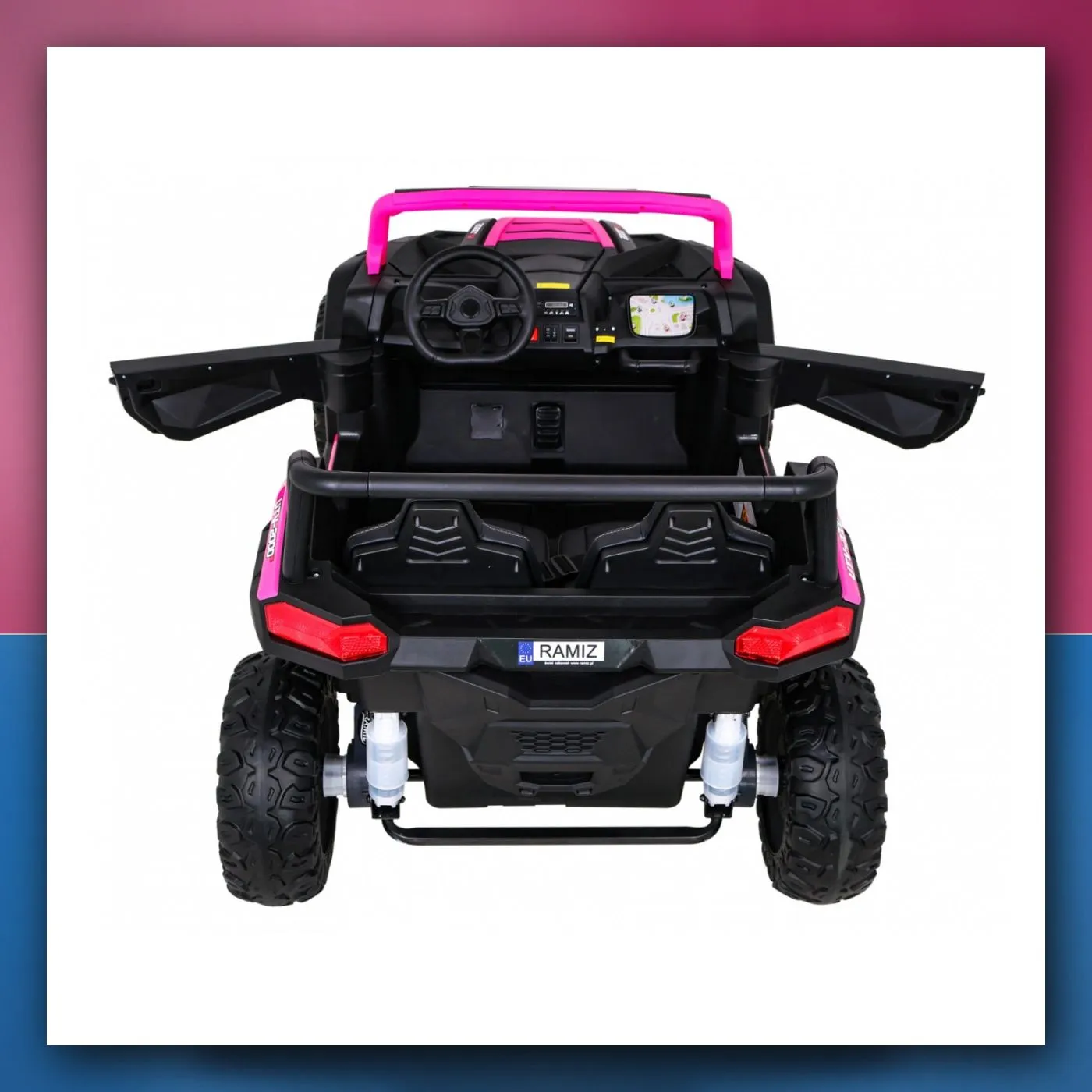 Buggy ATV Racing na akumulator za 2 djece ružičasti + 4×4 + daljinski upravljač + lagani start + MP3 + LED