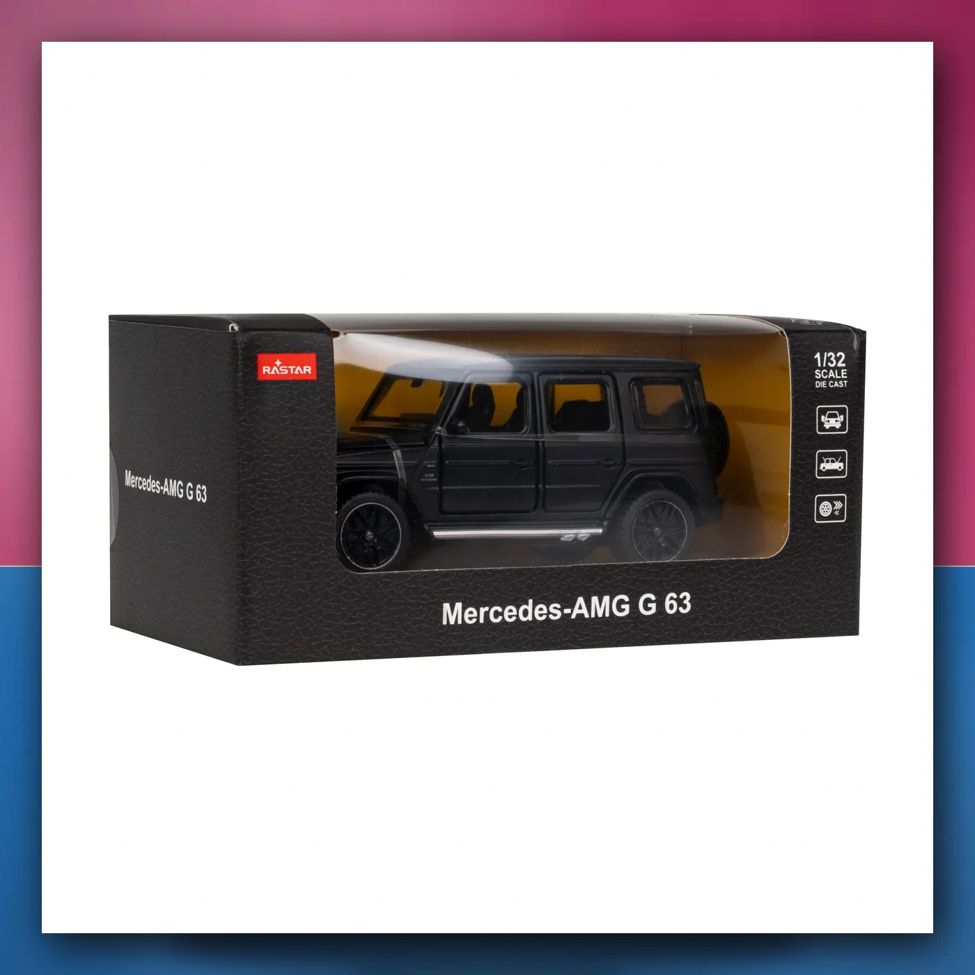 Mercedes-AMG G 63 crni RASTAR 1:32 metalni model - slika 1