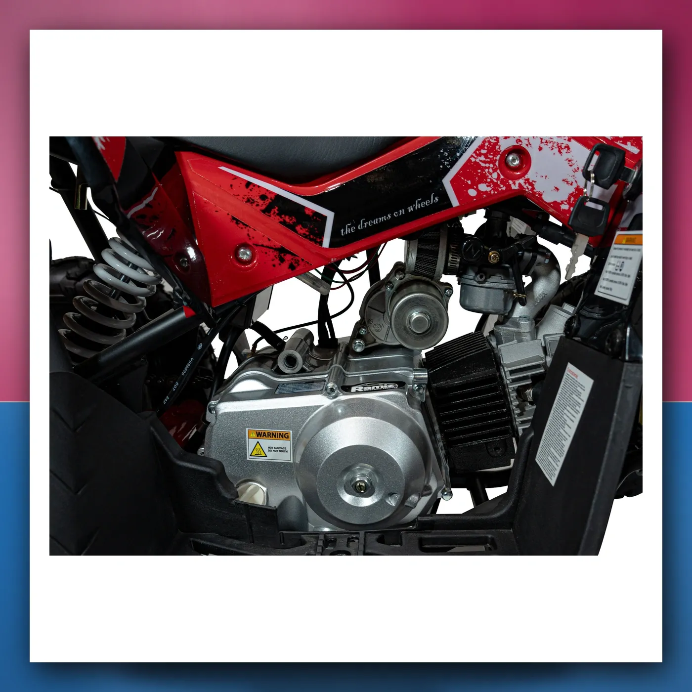 Četverocikl na akumulator Motorni RENEGADE 110CC crveni - slika 1
