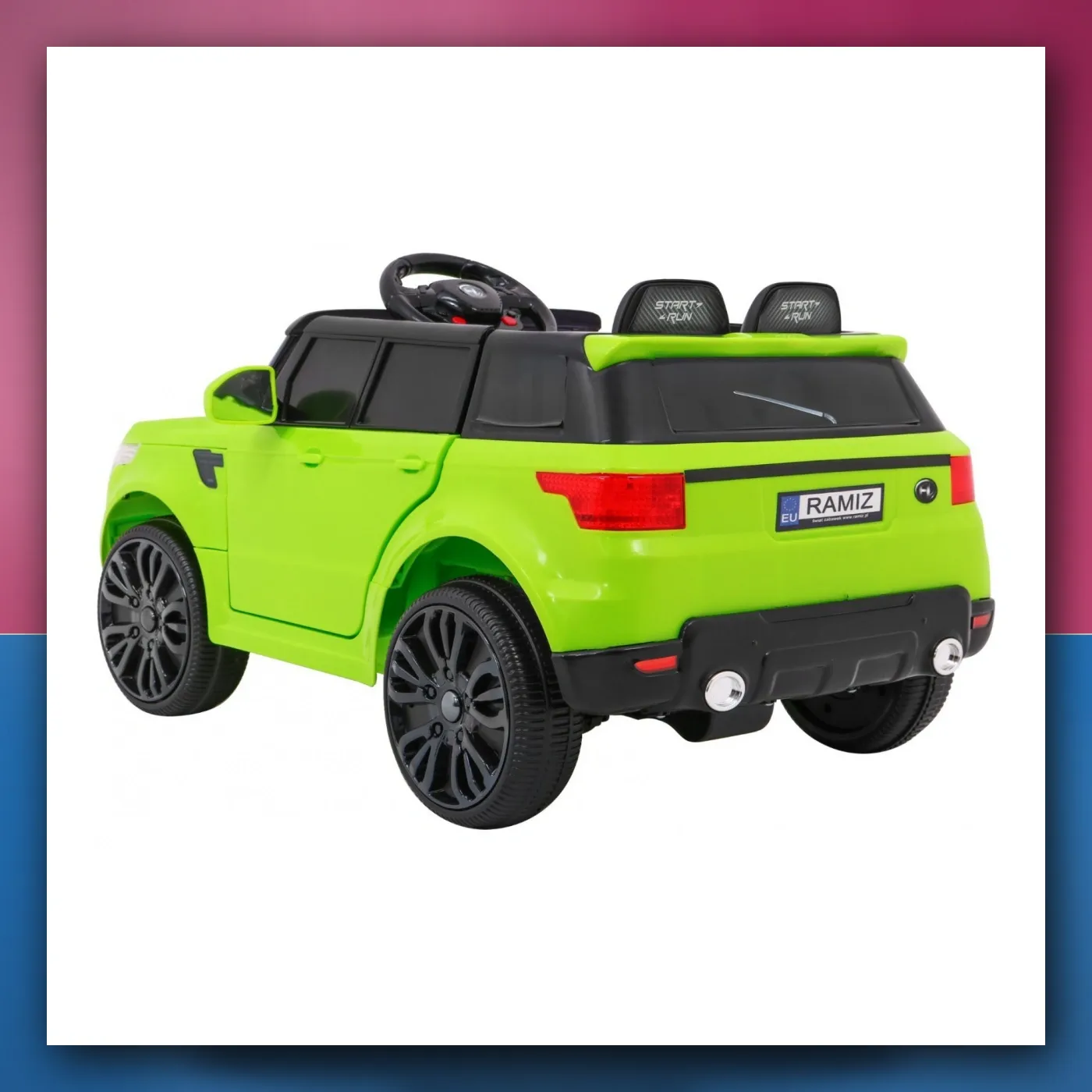 Mali auto Start Run na akumulator, zeleni SUV + Daljinski upravljač - slika 1