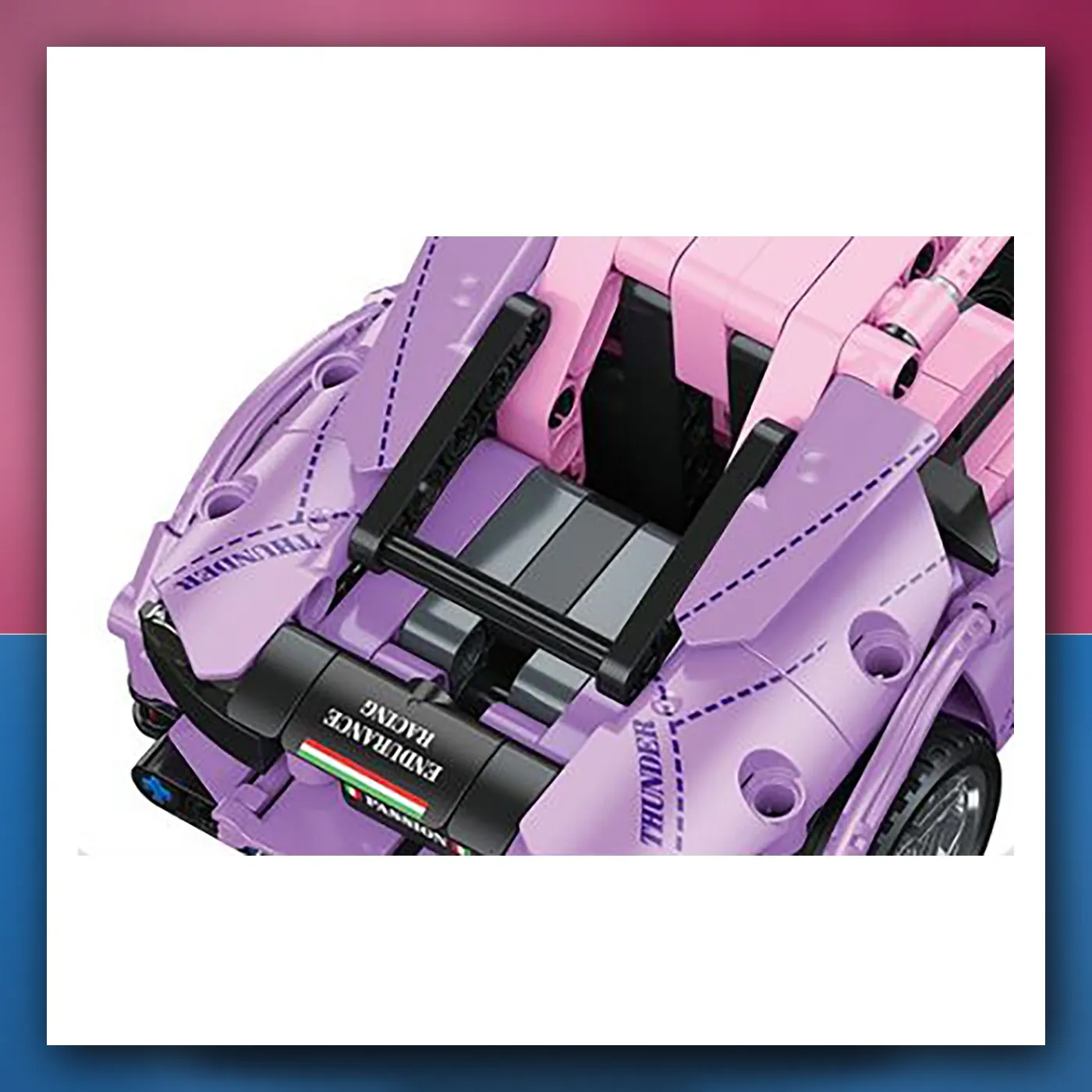 Set kockica Mali auto Sportske roze 652el. - slika 1