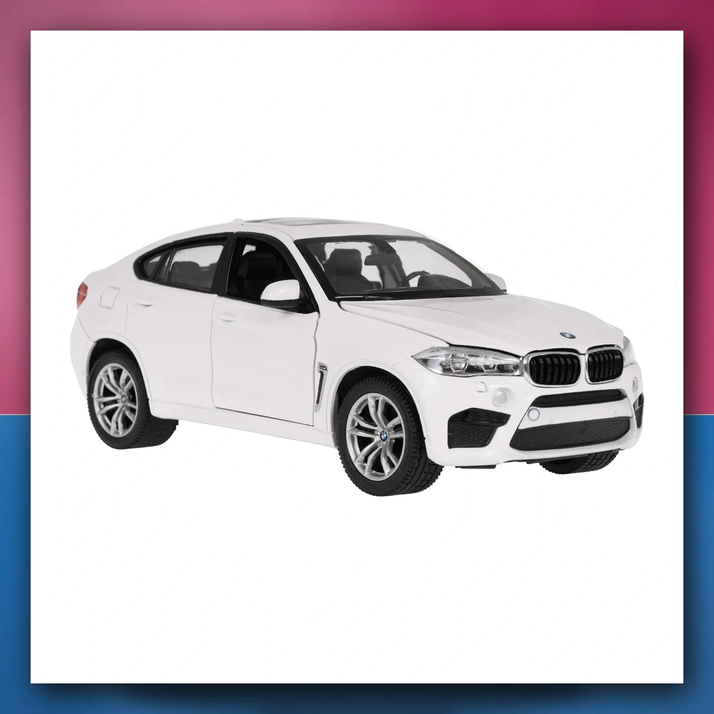 Metalni automobil BMW X6M 1:24 bijeli RASTAR - slika 1
