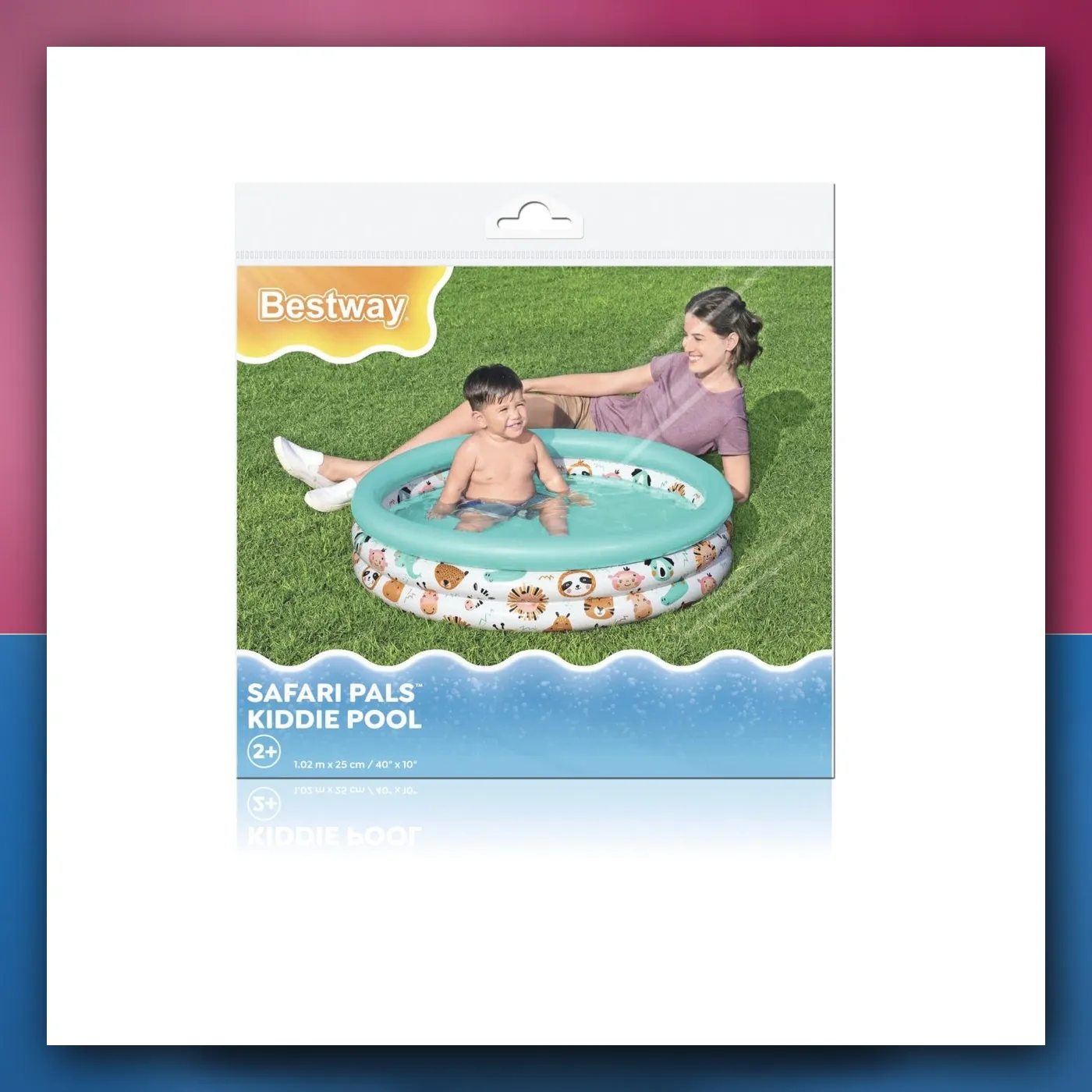 BESTWAY dječji napuhujući bazen Ribice 102 x 25 cm + zakrpa za popravak - slika 1