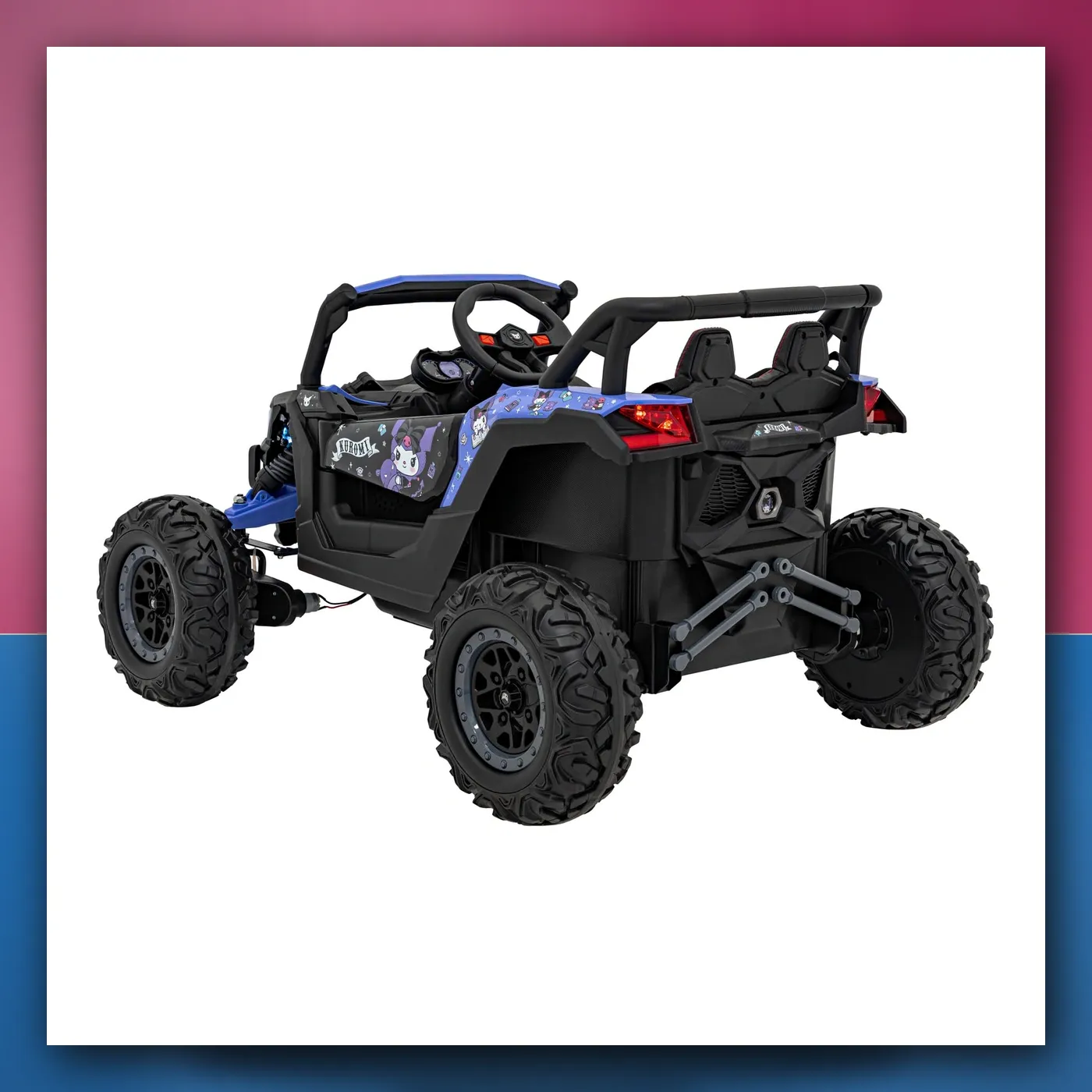 Buggy na akumulator ATV braniti 4x4 Ljubičasti Licenca KUROMI - slika 1
