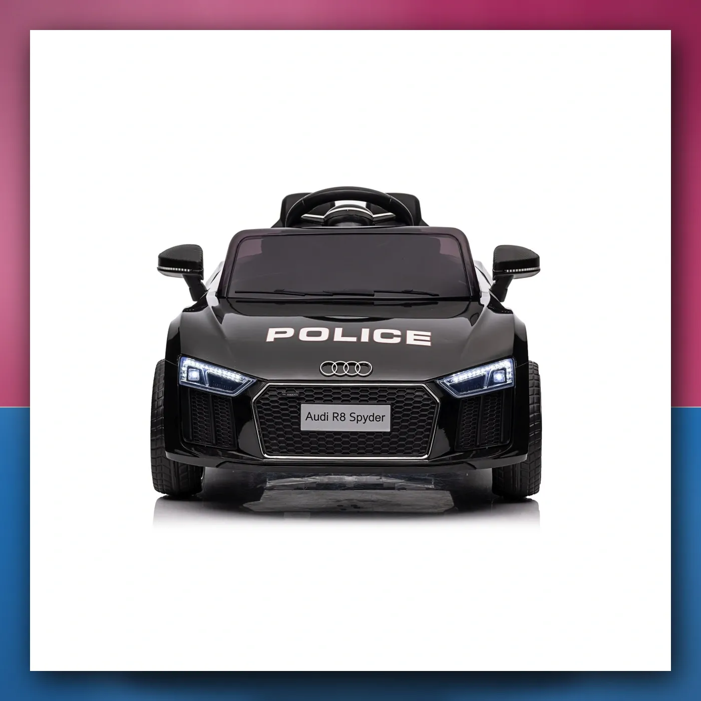 Audi R8 Policija na akumulator za djecu - + Daljinski upravljač + EVA + Lagani Start + MP3 + LED - slika 1