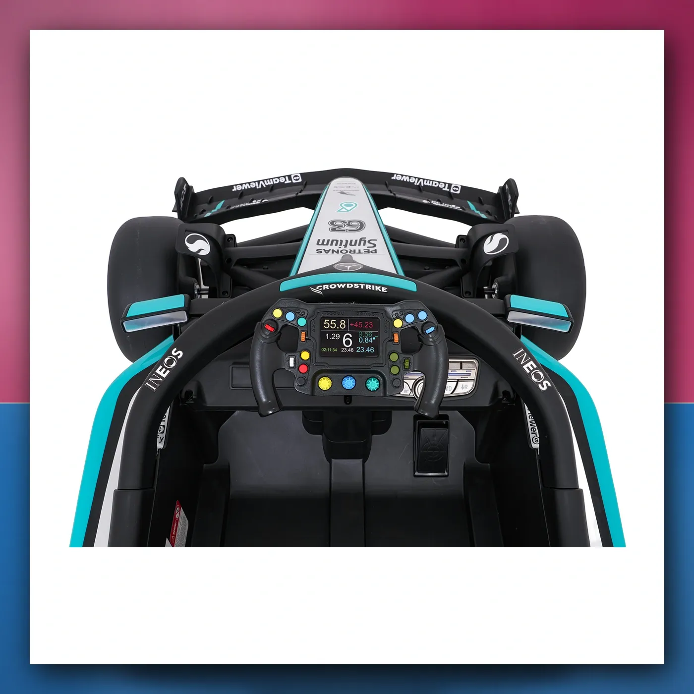 Bolid na akumulator Mercedes-AMG PETRONAS F1 crni s daljinskim upravljačem