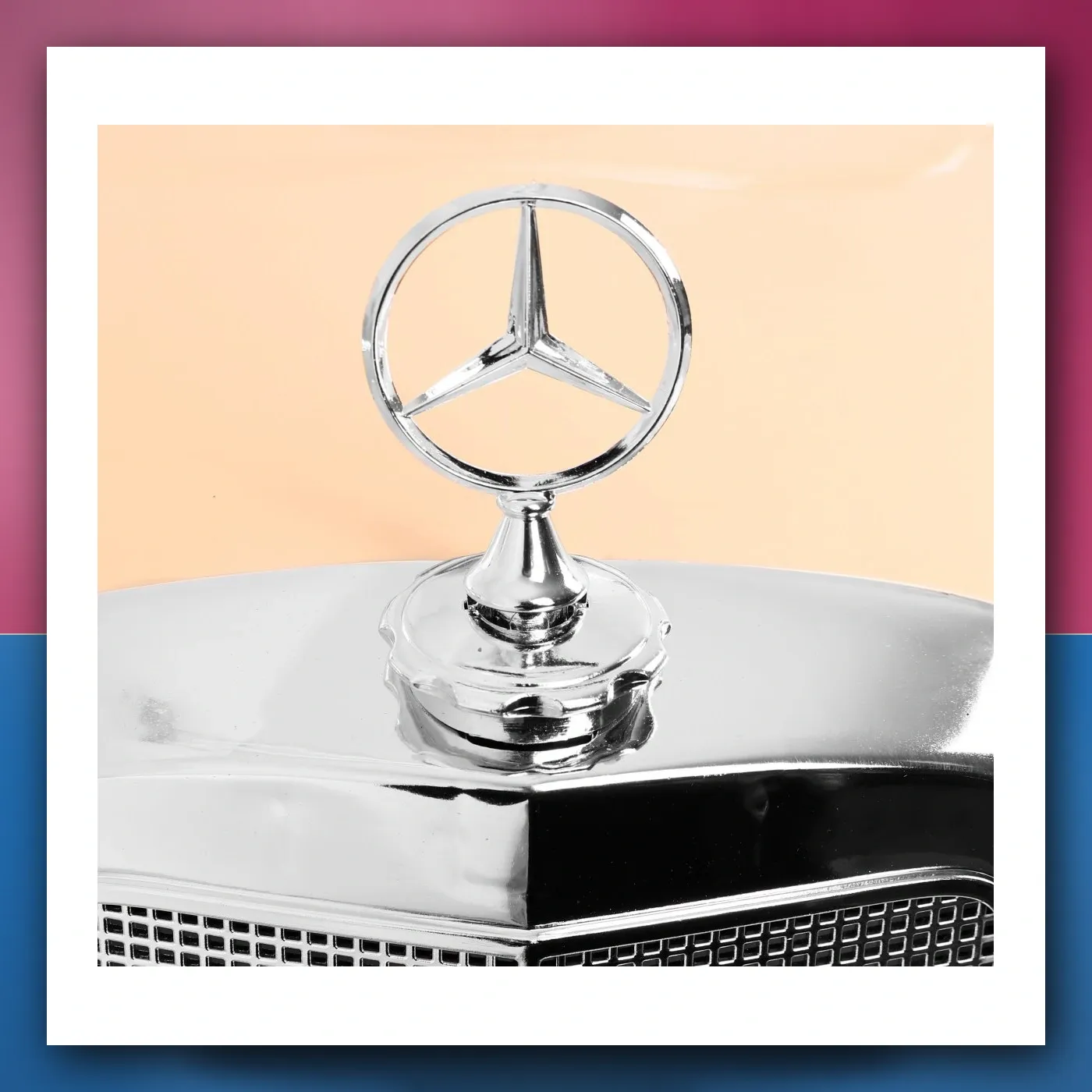 Mercedes Benz 300S Retro za djecu Lakir crne klasične auto - slika 1