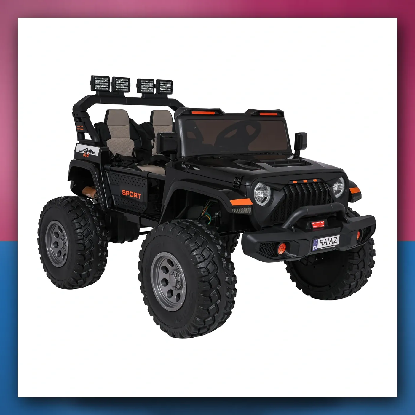 Auto na akumulator Ekstremno Sport 4x4 Varijabla Veličina crni - slika 1