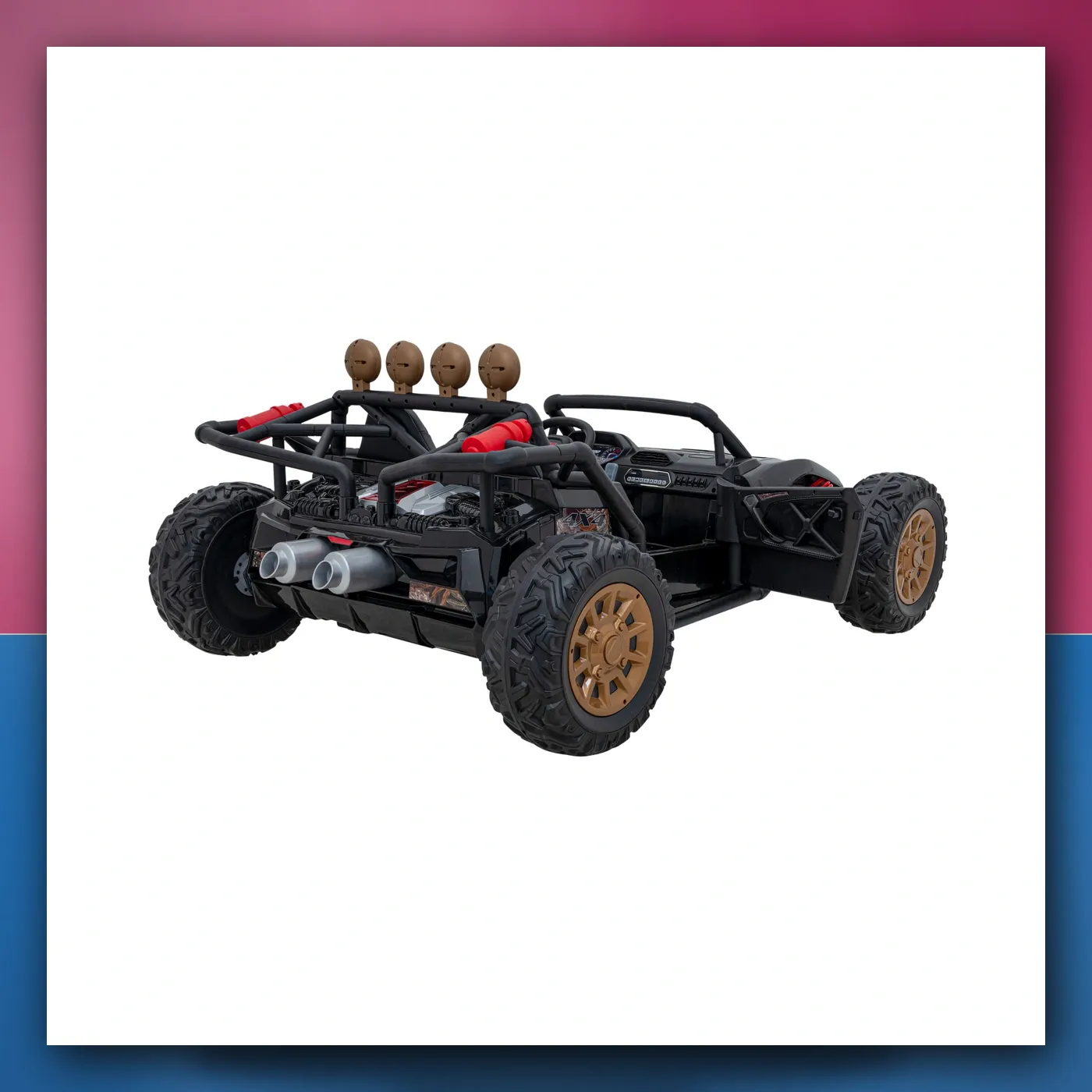 Auto Buggy Trkački 5 na akumulator za djecu - crni + Motori 2x200W + Daljinski upravljač + Audio + LED + Lagani Start - slika 1