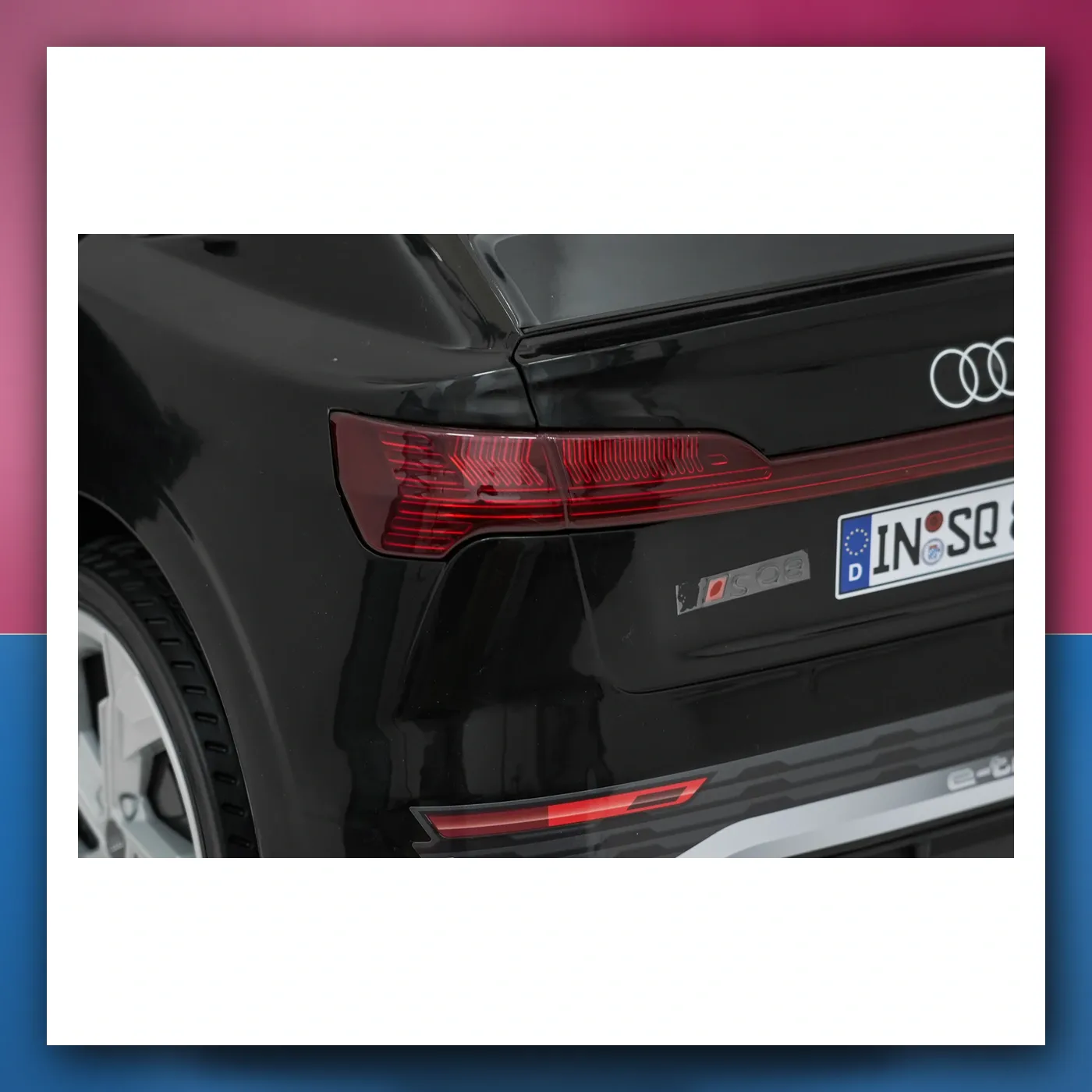 Auto na akumulator Audi SQ8 crni s daljinskim upravljačem 2,4 GHz