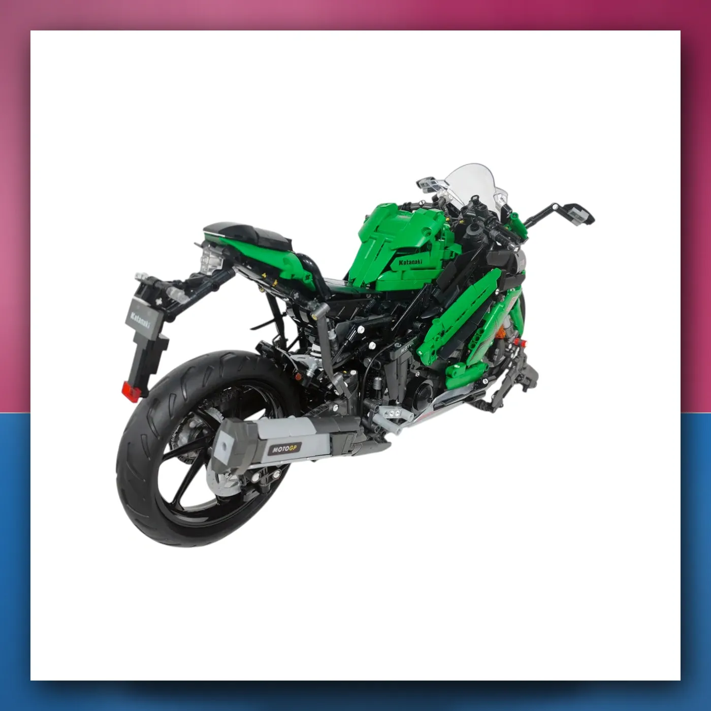 Set kockica tehničkih Motocikl Sportski zeleni 2304el. - slika 1