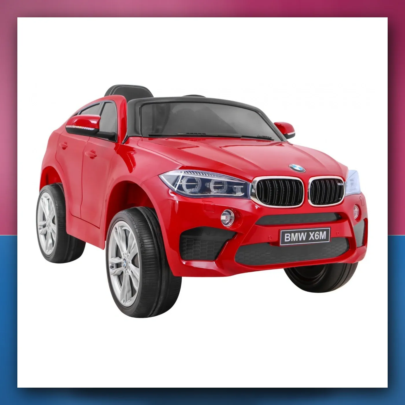 BMW X6M Električne Mali auto za djecu, crveni SUV + Daljinski upravljač - slika 1