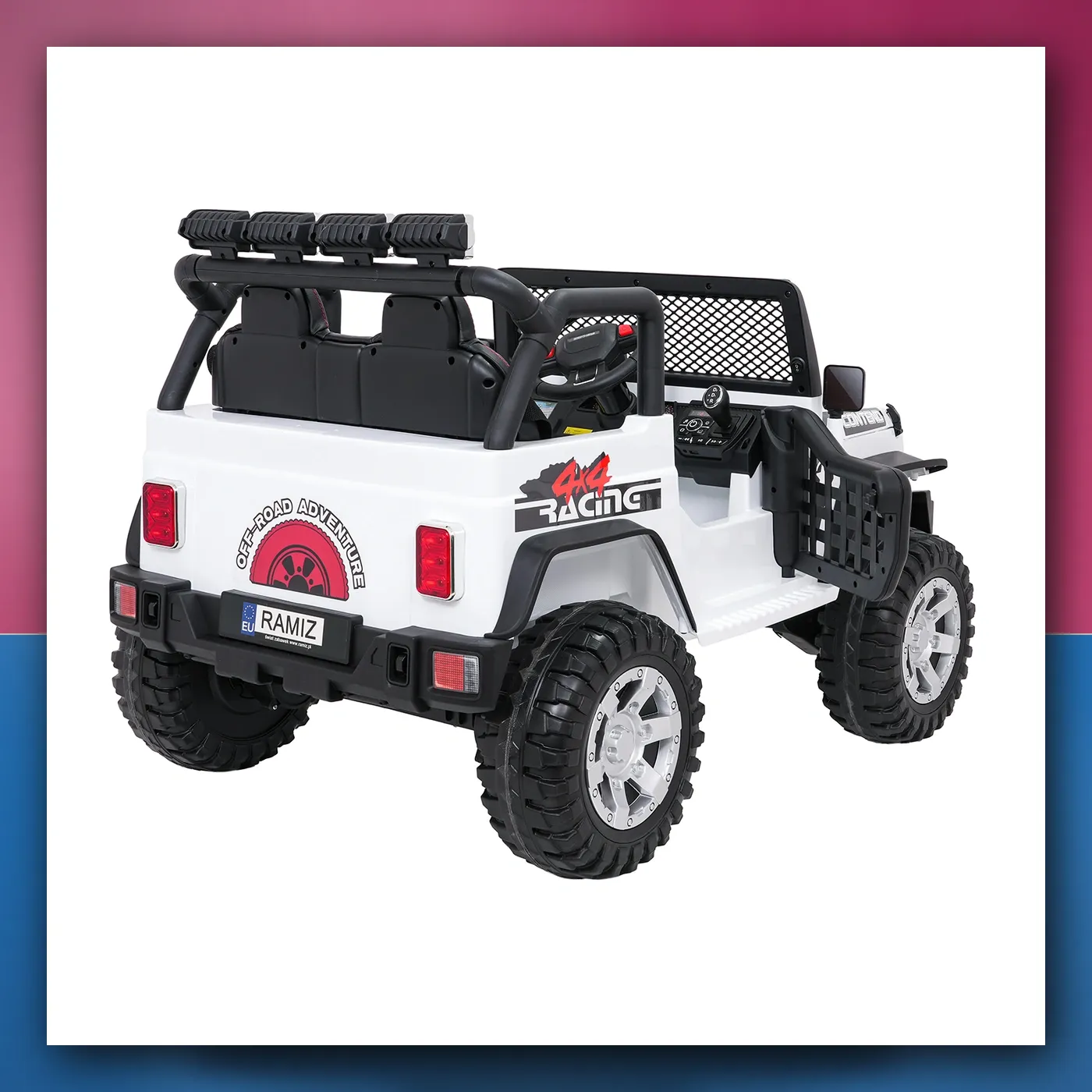 Auto na akumulator Jeep ZVIJER 4x4 bijeli - slika 1