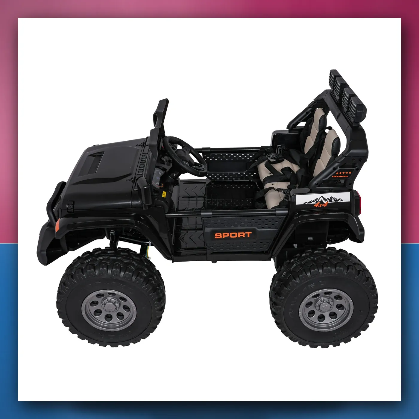 Auto na akumulator Ekstremno Sport 4x4 Varijabla Veličina crni - slika 1