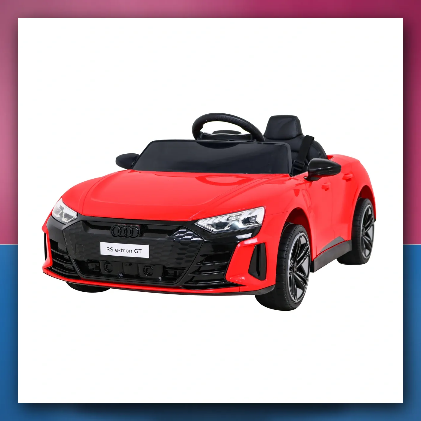 Audi RS E - Tron GT na akumulator crveni + Daljinski upravljač + Pogon 4x4 + Radio + MP3 + LED + EVA - slika 1