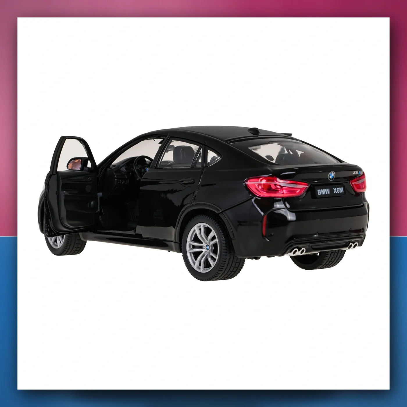 Metalni automobil BMW X6M 1:24 crni RASTAR