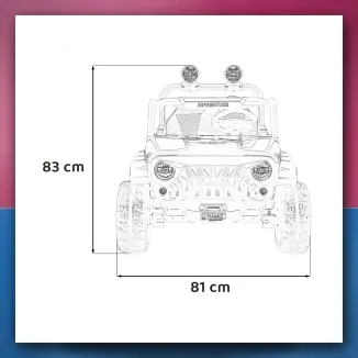 Auto na akumulator Terenski PASSION 4x4 bijeli - slika 2