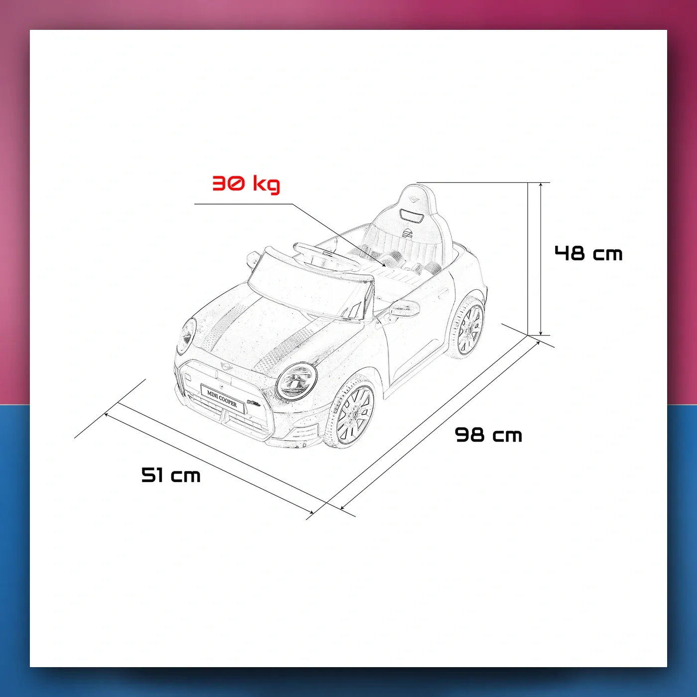 Auto na akumulator Mini Cooper bijeli - slika 1