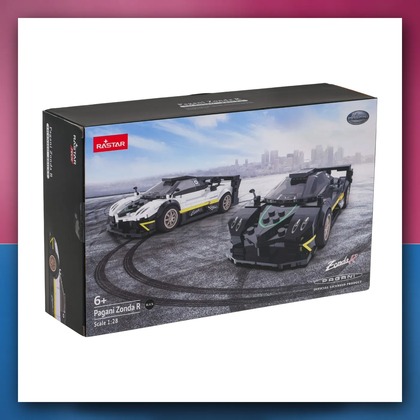 Mali auto 1: 28 Pagani Zonda R Kocke crni RASTAR - slika 1