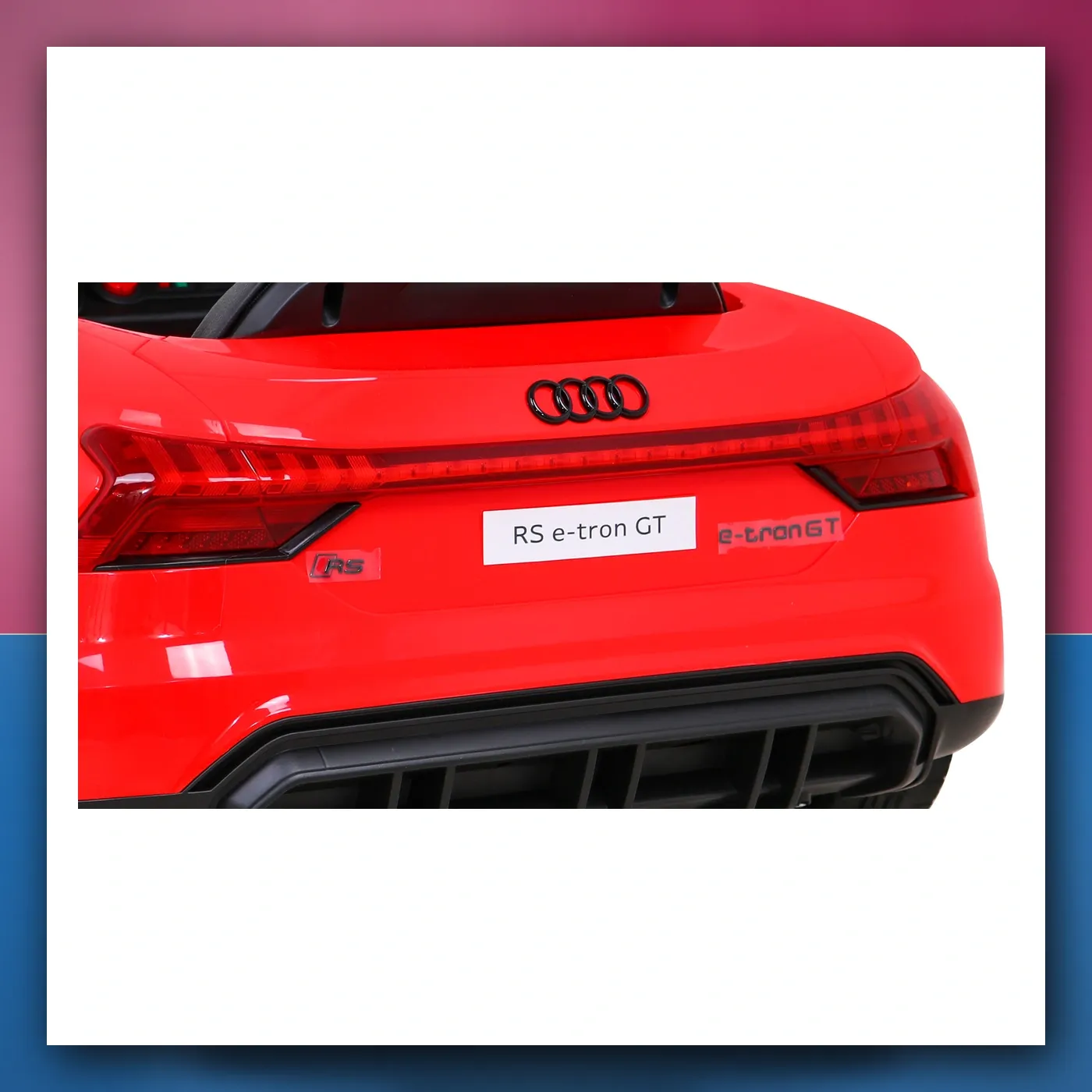 Audi RS E - Tron GT na akumulator crveni + Daljinski upravljač + Pogon 4x4 + Radio + MP3 + LED + EVA - slika 1