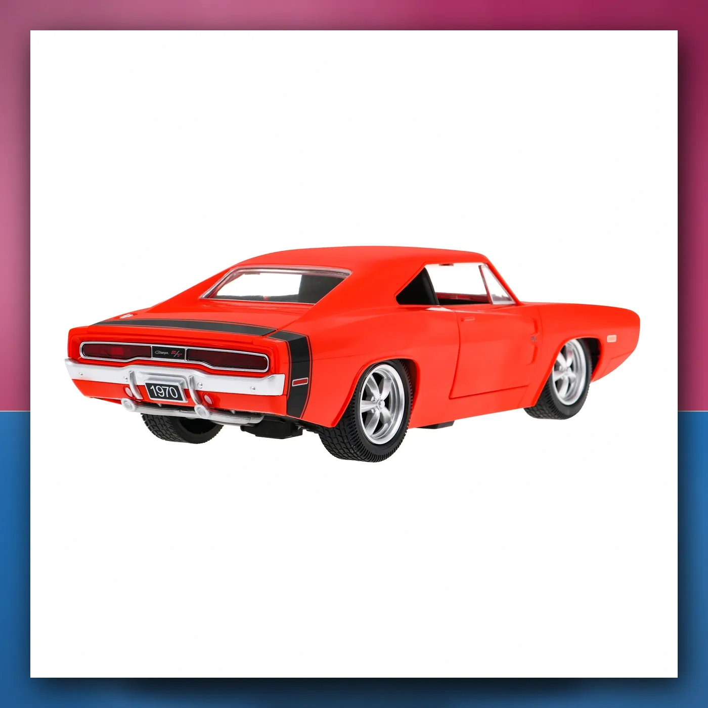 1970 Dodge Punjač RT crveni RASTAR model 1: 16 Auto na daljinsko upravljanje + Daljinski upravljač - slika 1