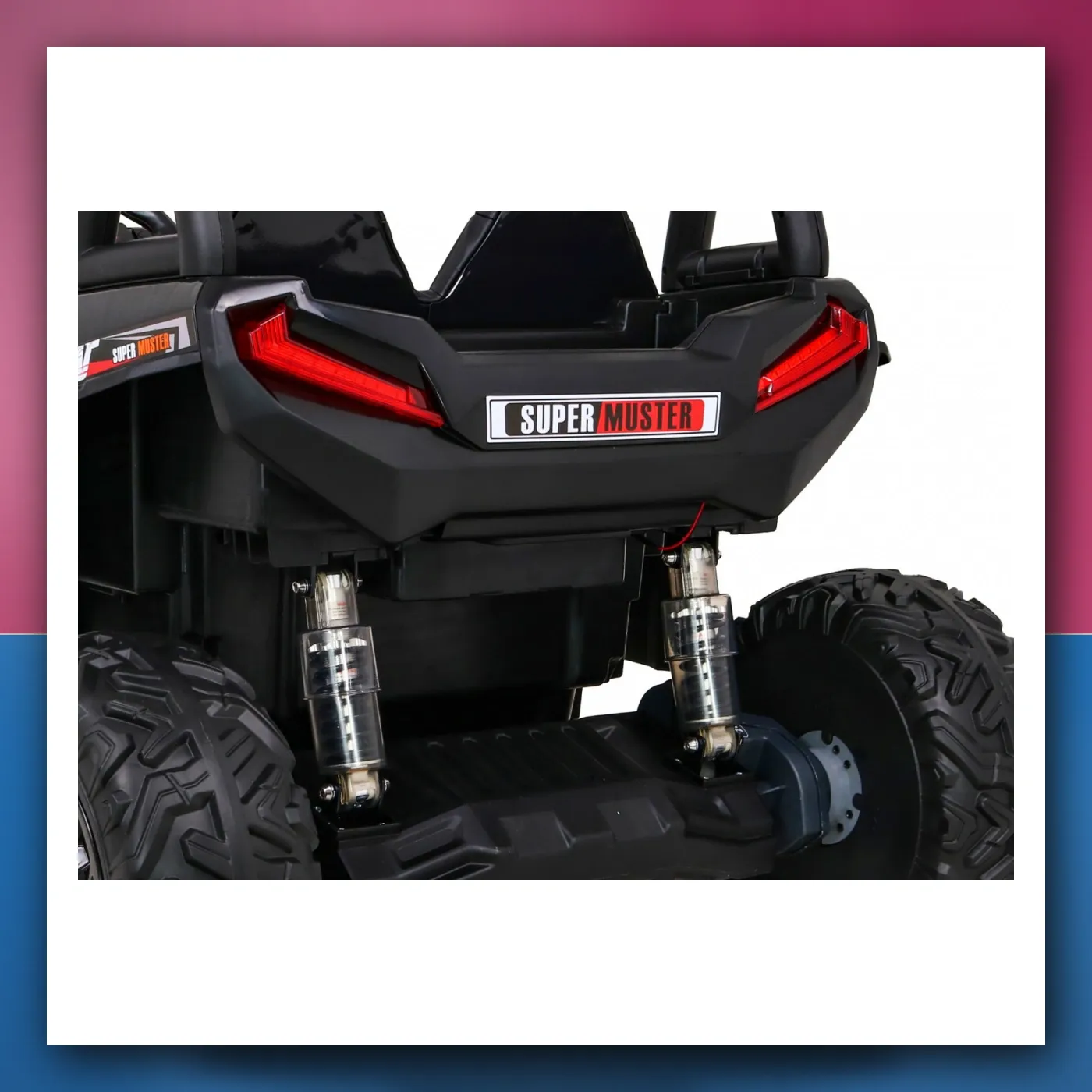 Buggy UTV Terenska za djecu crveni + Daljinski upravljač + Prtljažnik + Lagani Start + EVA + MP3 + LED - slika 1