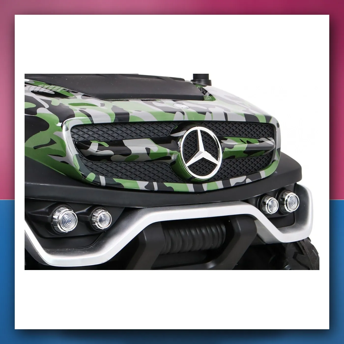 Mercedes Benz Unimog za djecu Lakir Moro + Pogon 4x4 + Daljinski upravljač + Prtljažnik + Lagani Start + Radio + MP3 + LED - slika 1