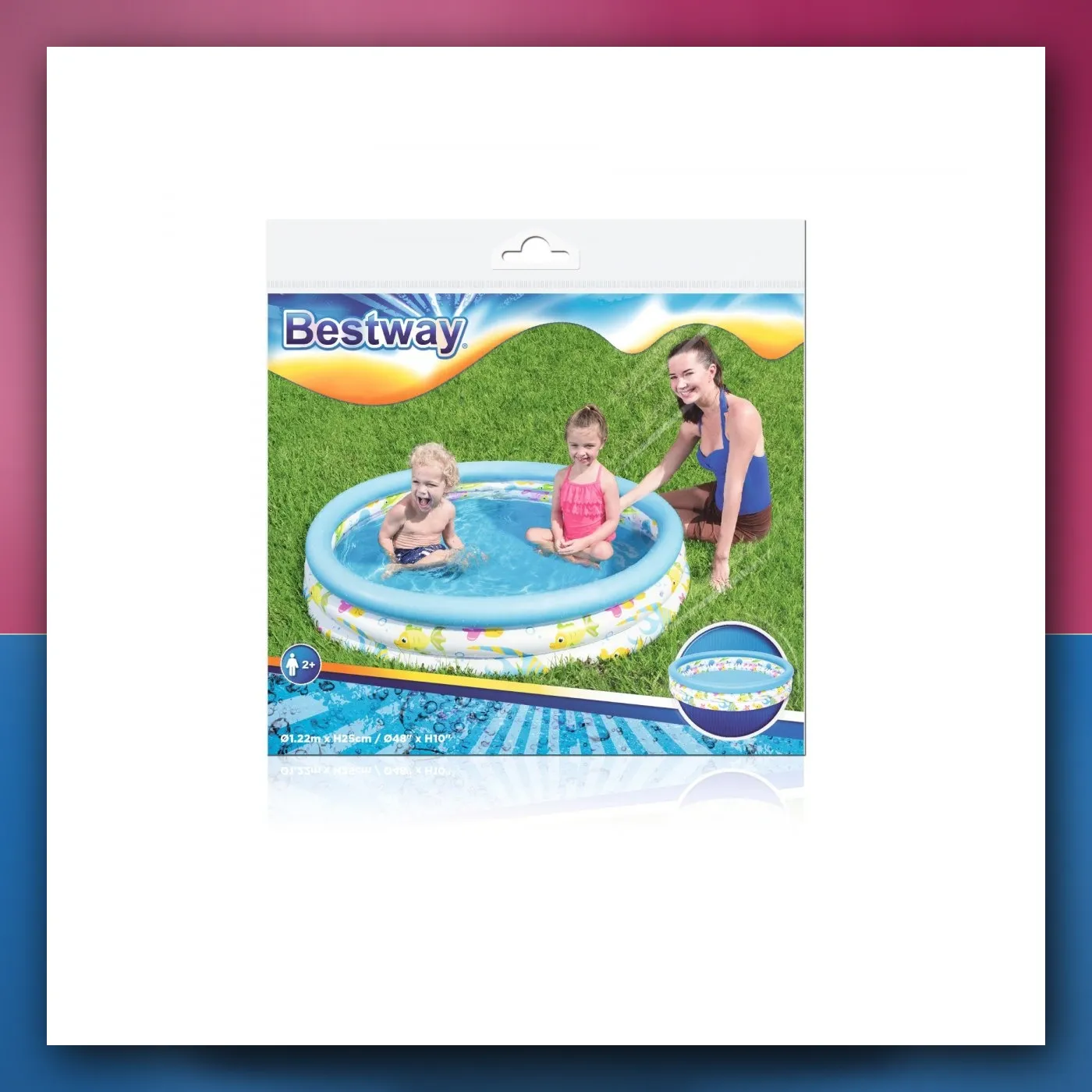 BESTWAY dječji napuhujući bazen Ribice 122 x 25 cm