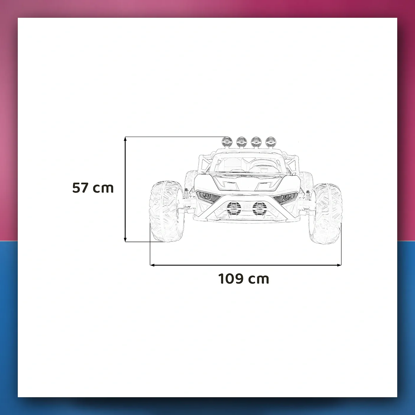 Auto Buggy Trkački 5 na akumulator za djecu - crni + Motori 2x200W + Daljinski upravljač + Audio + LED + Lagani Start - slika 1