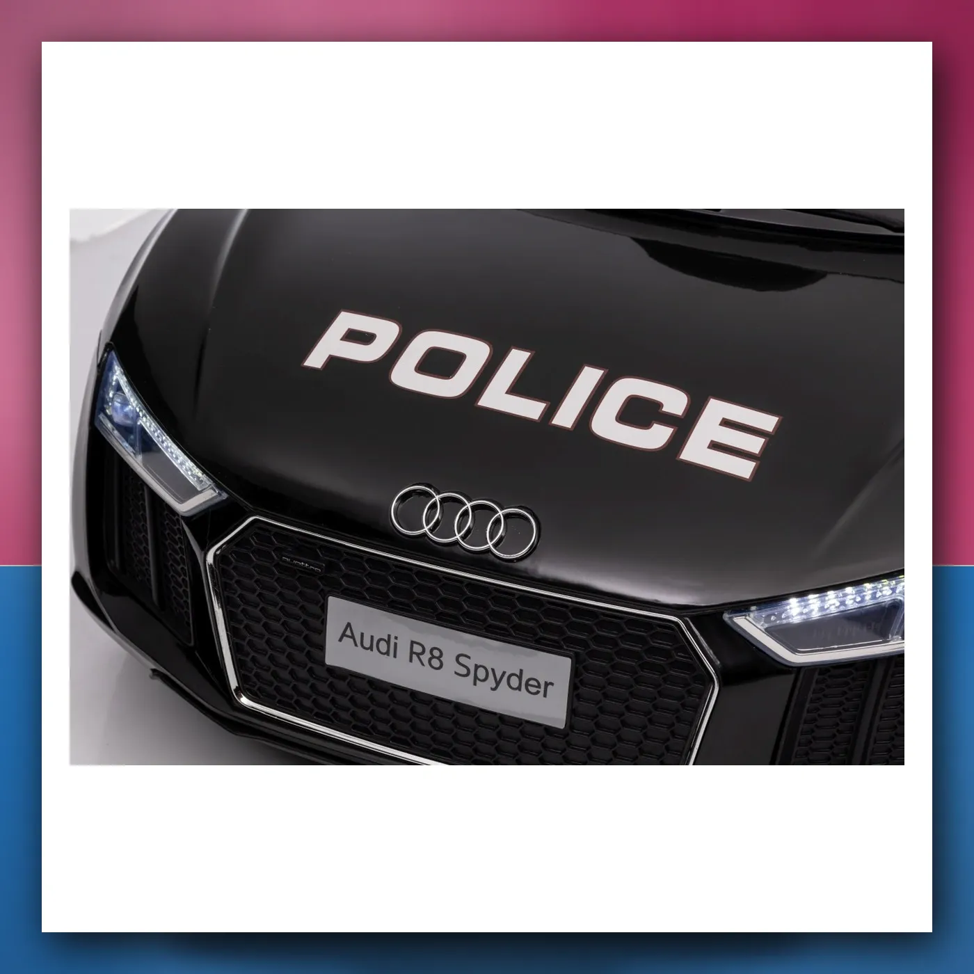 Audi R8 Policija na akumulator za djecu - + Daljinski upravljač + EVA + Lagani Start + MP3 + LED - slika 1