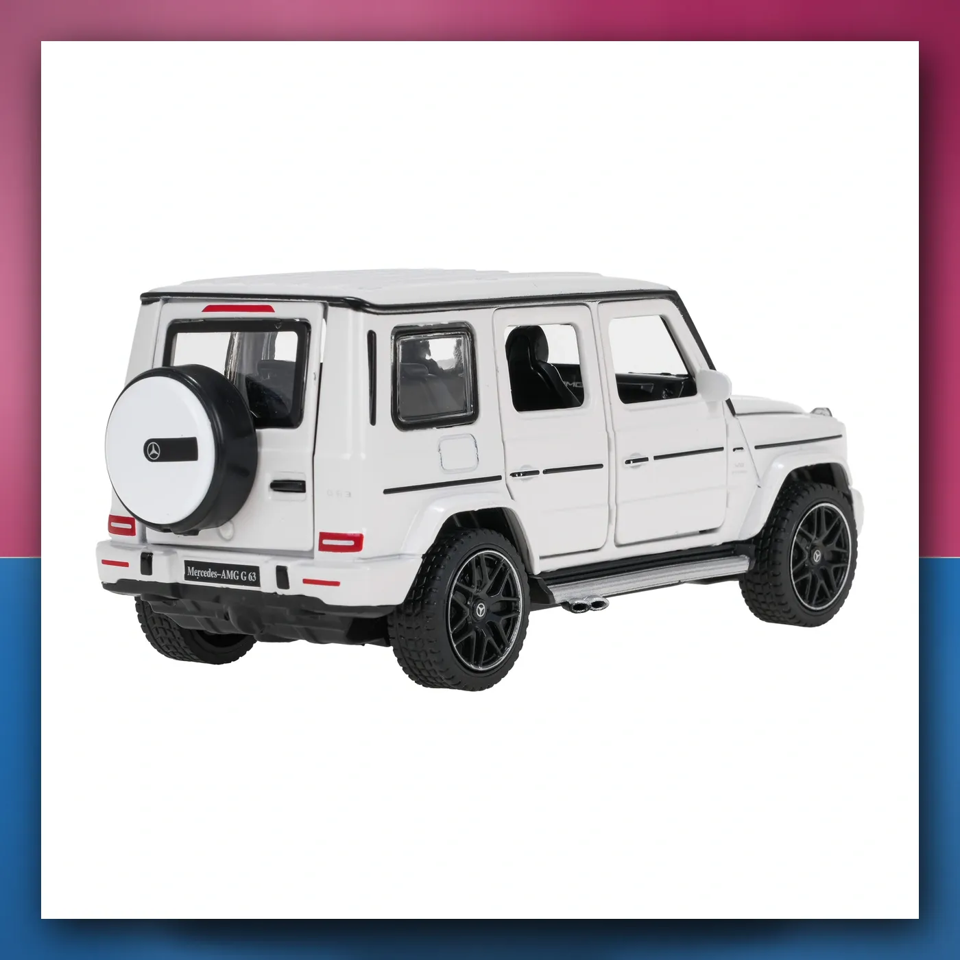 Metalni automobil Mercedes-Benz AMG G63 1:32 sa zvukom bijeli RASTAR