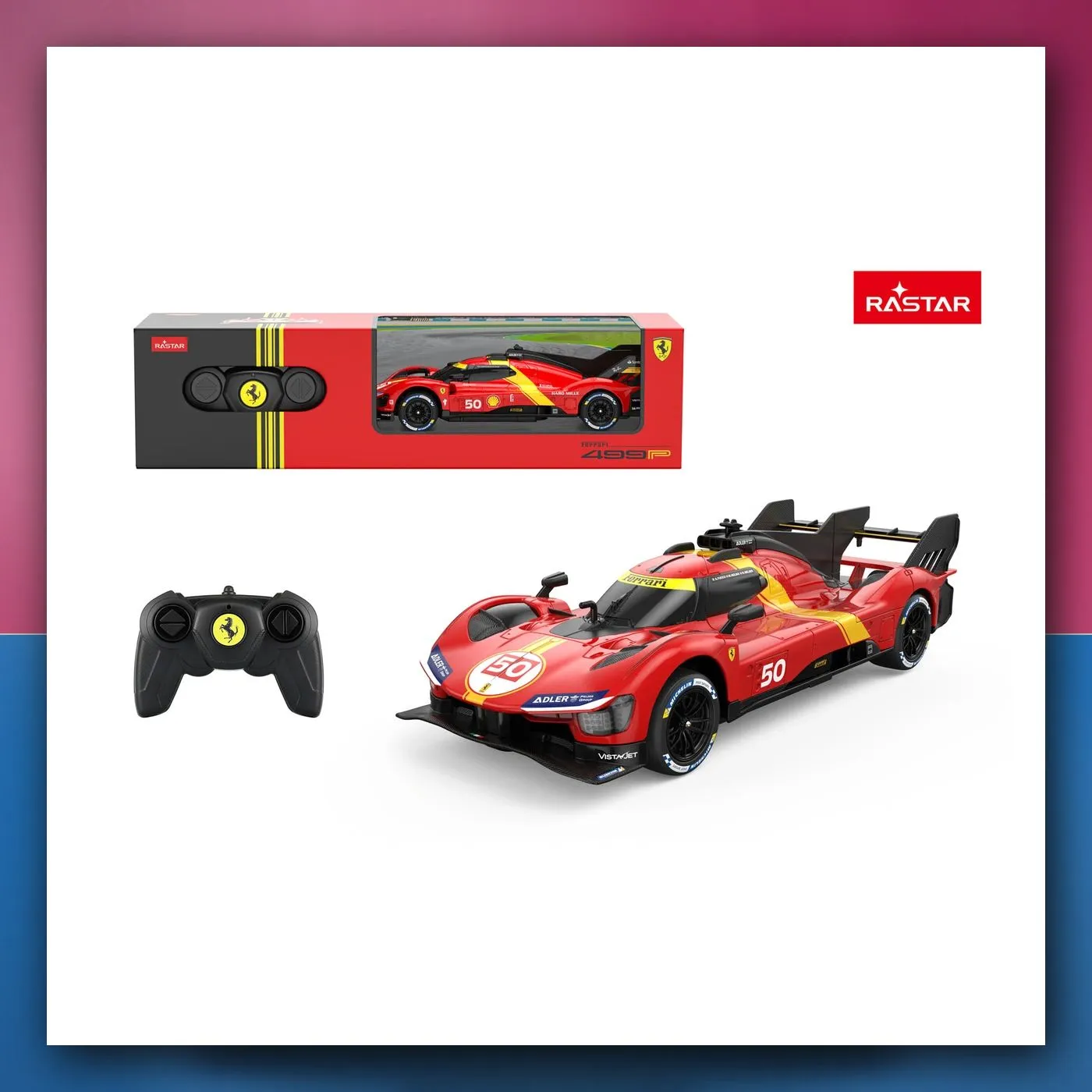 Automobil na daljinsko upravljanje Ferrari 499P 1:24 crveni RASTAR
