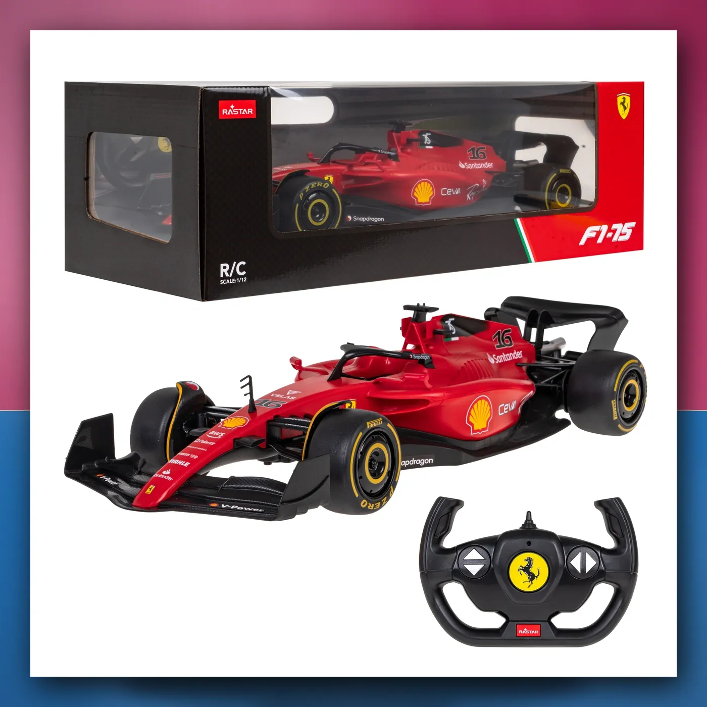 RC Ferrari F1 75 crveni RASTAR 1:12 + daljinski upravljač 2,4 GHz - slika 1