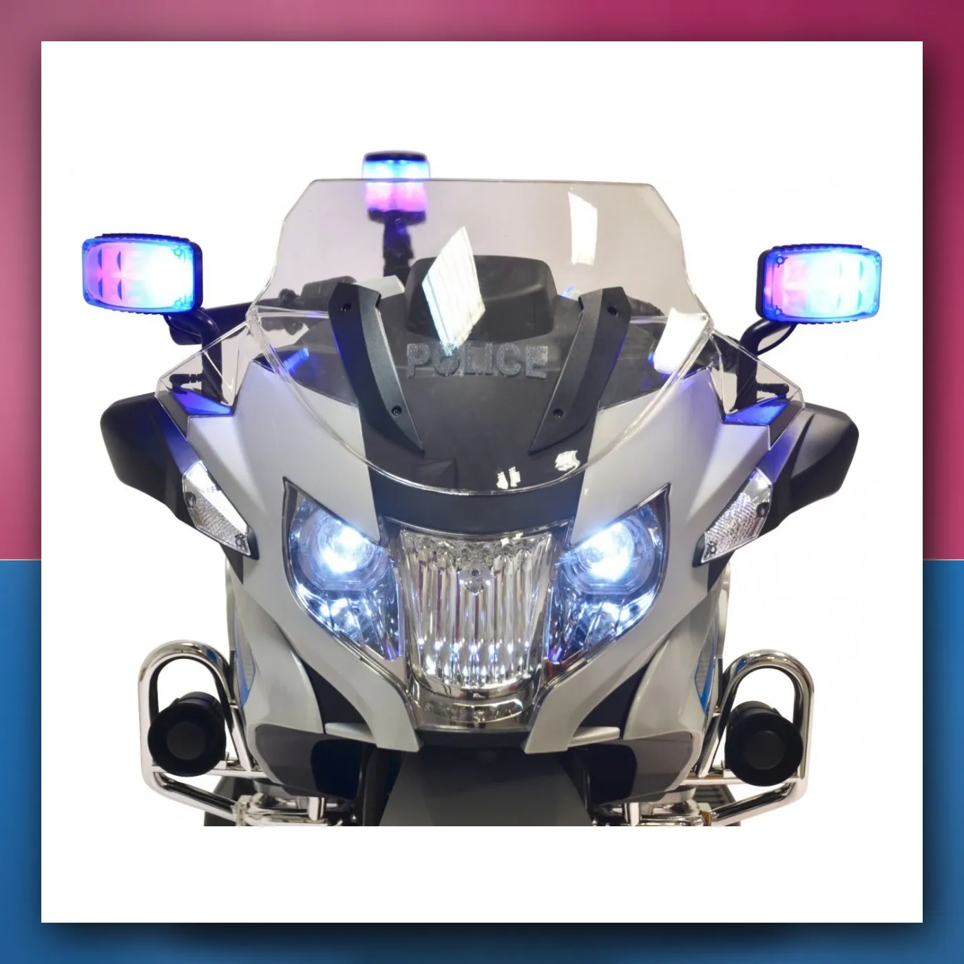 BMW R1200RT Policija Motor električni za djecu + Kotrljajuće pomoćni + Zvukovi + LED + EVA + Lagani Start - slika 1