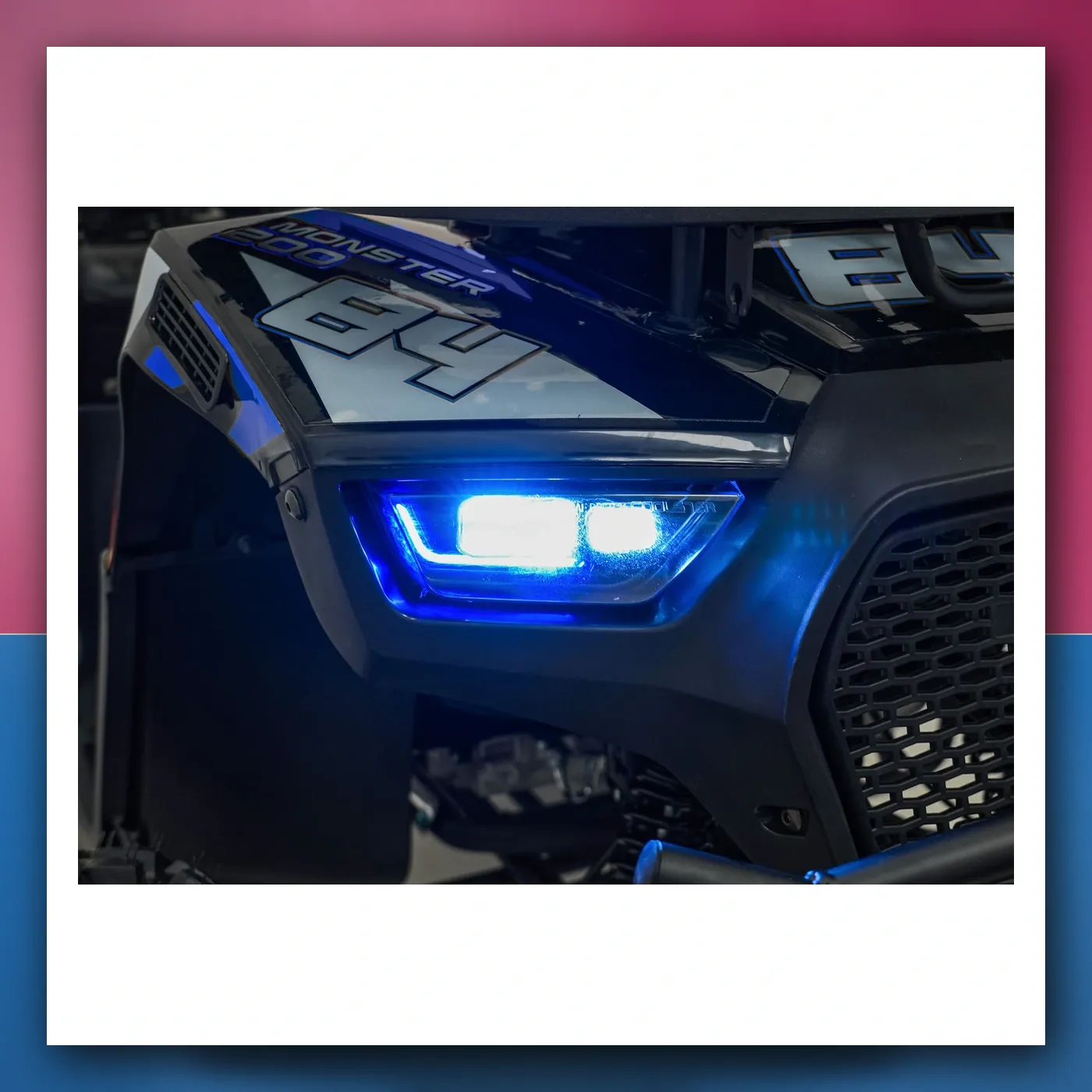 Četverocikl na akumulator Motorni 200CC MONSTER plavi - slika 1