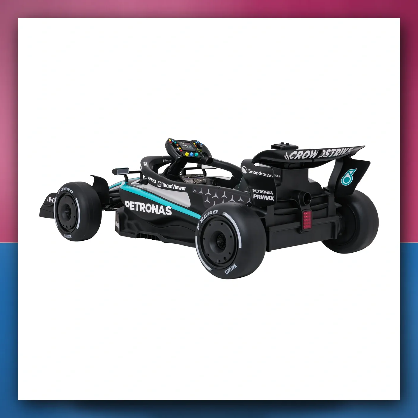 Bolid na akumulator Mercedes-AMG PETRONAS F1 crni s daljinskim upravljačem