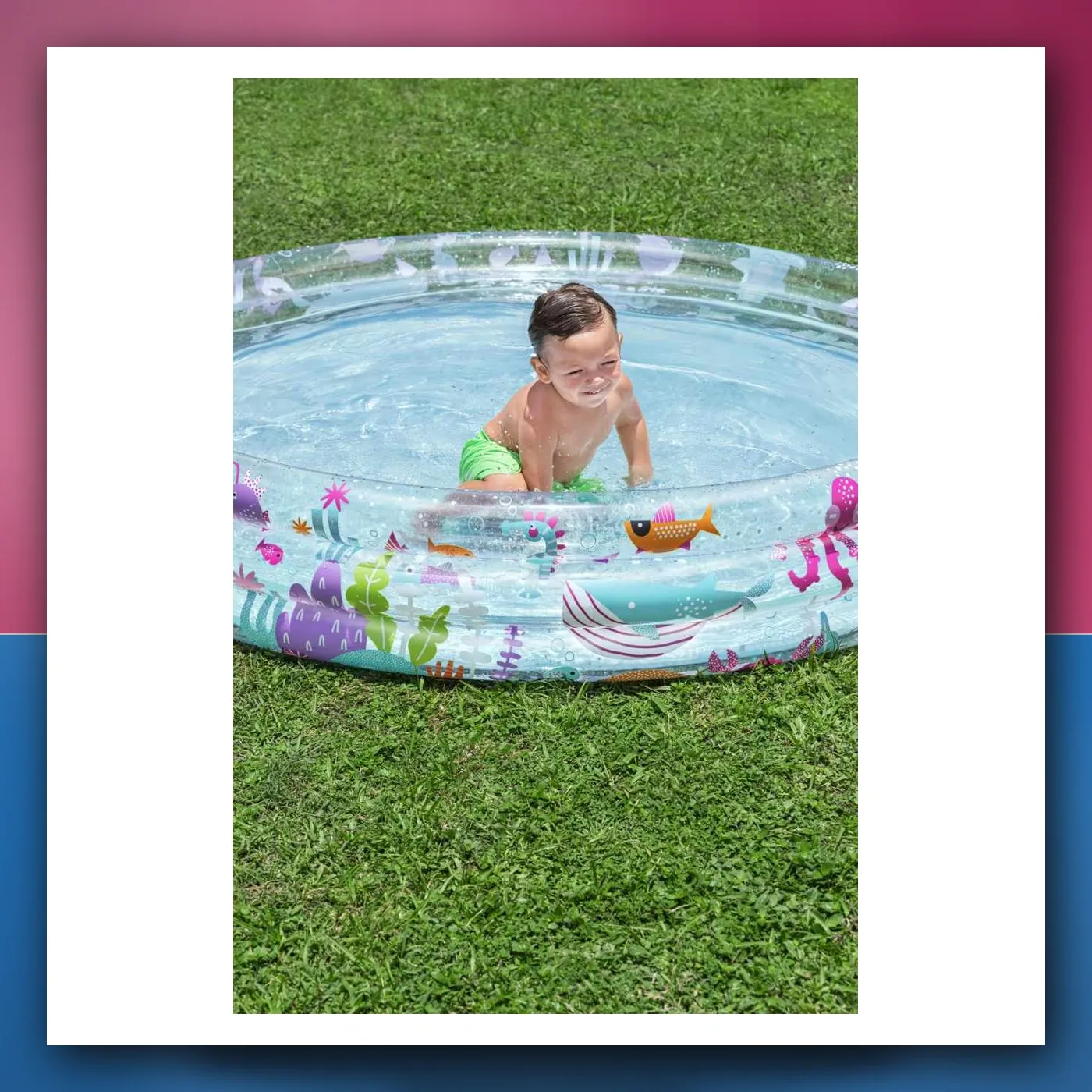 Naduvani Bazenić Morski Svijet za djecu 2 + BESTWAY 183x33cm - slika 1