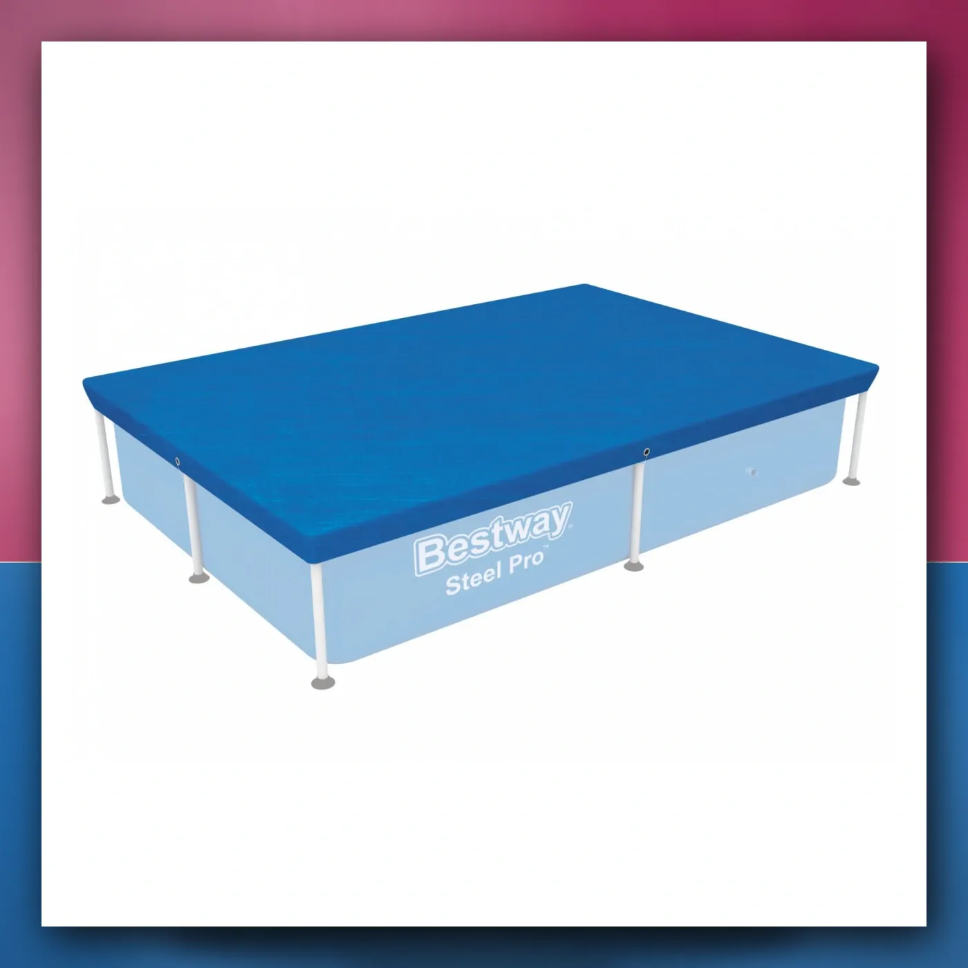 Poklopac 224x154cm na Montažni bazen Čelik Pro 221x150x43cm BESTWAY - slika 1