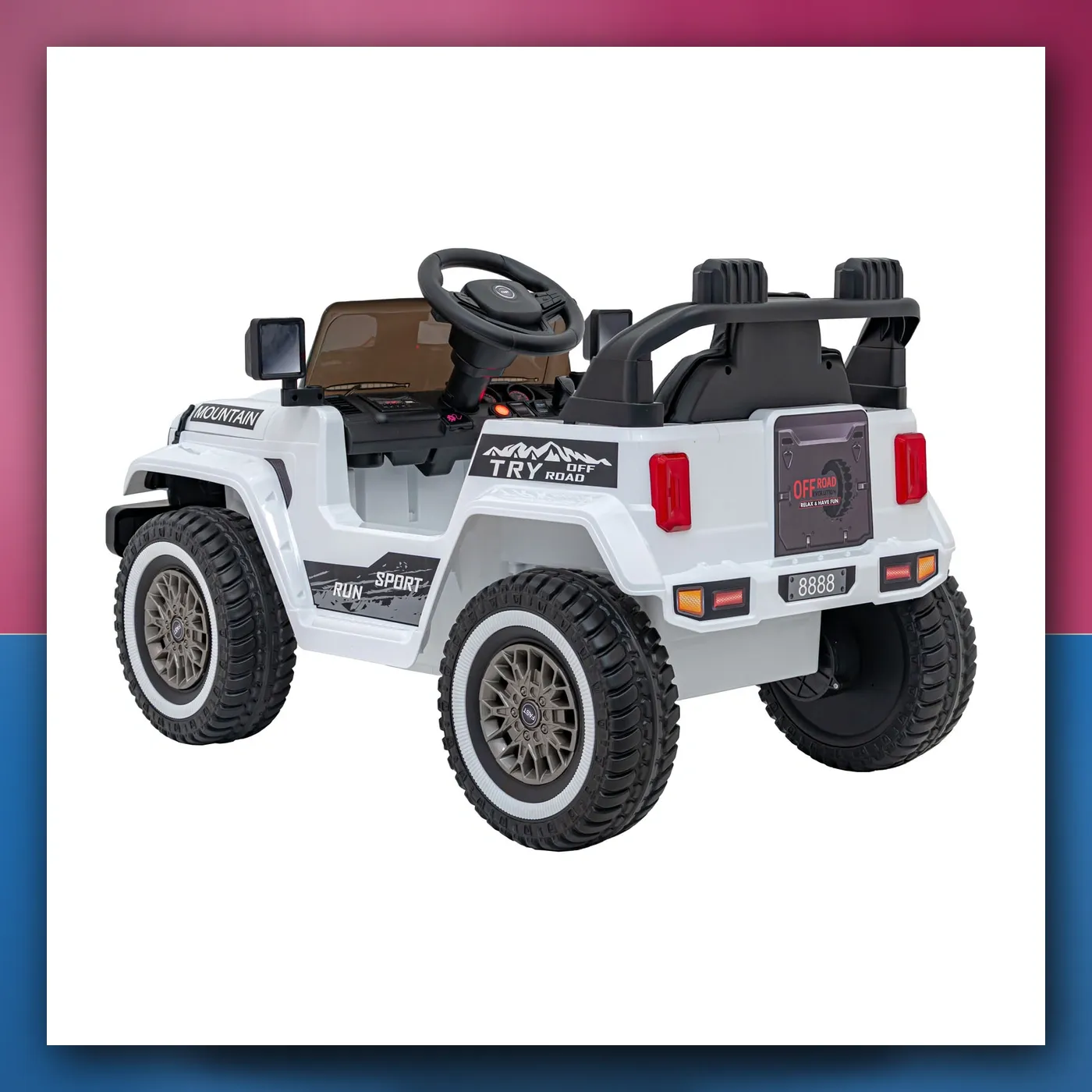 Auto na akumulator Off Cesta PLANINA bijeli - slika 1