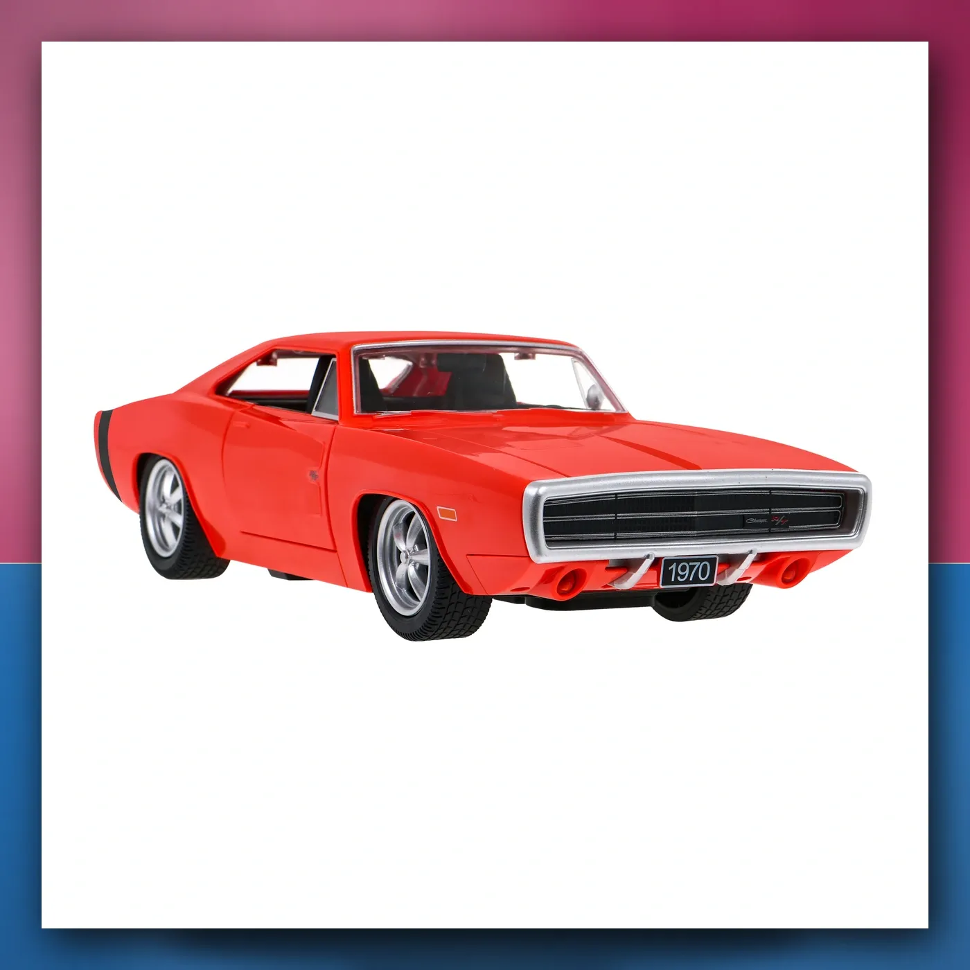 1970 Dodge Punjač RT crveni RASTAR model 1: 16 Auto na daljinsko upravljanje + Daljinski upravljač - slika 1