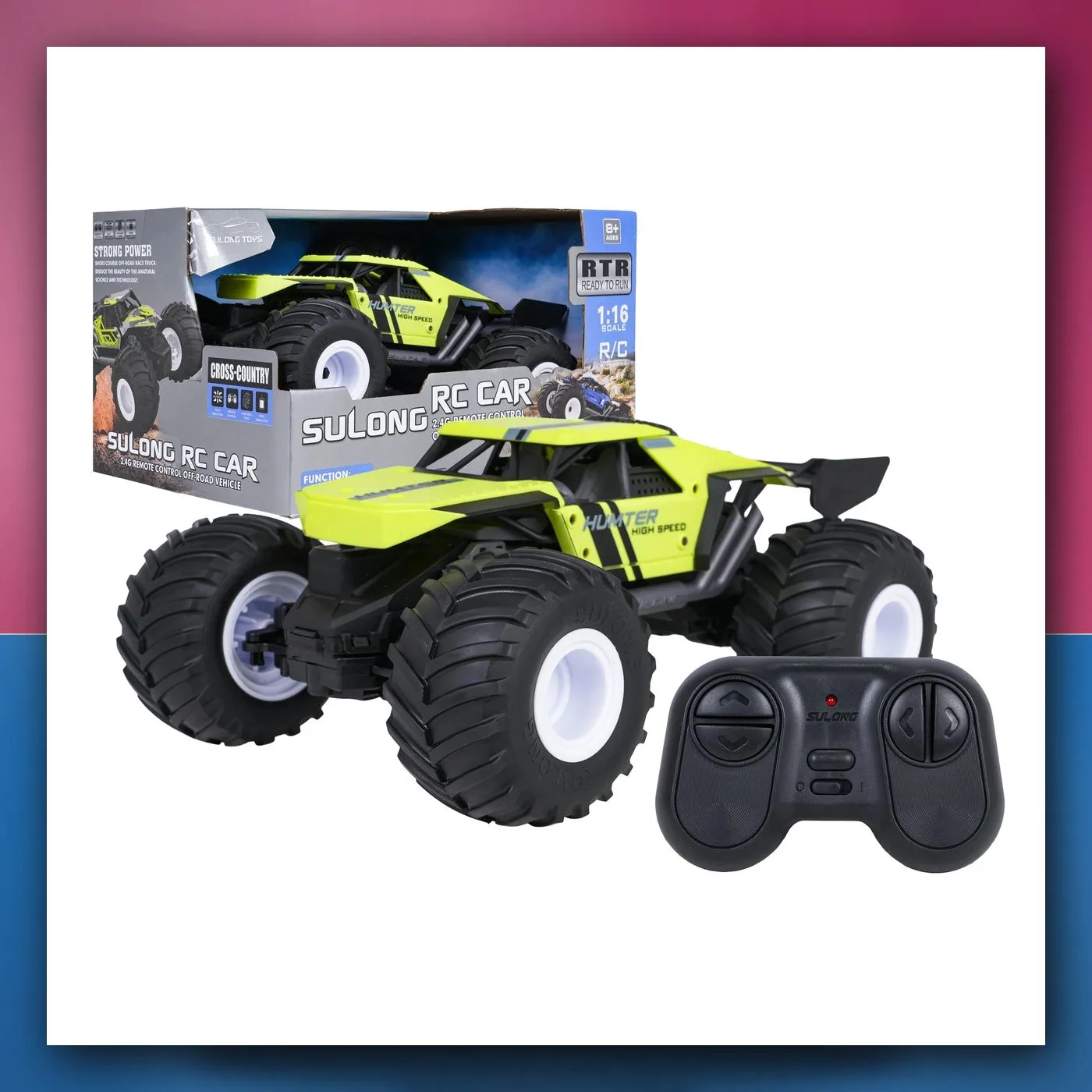 Crawler na daljinsko upravljanje HUNTER 1:16 zeleni