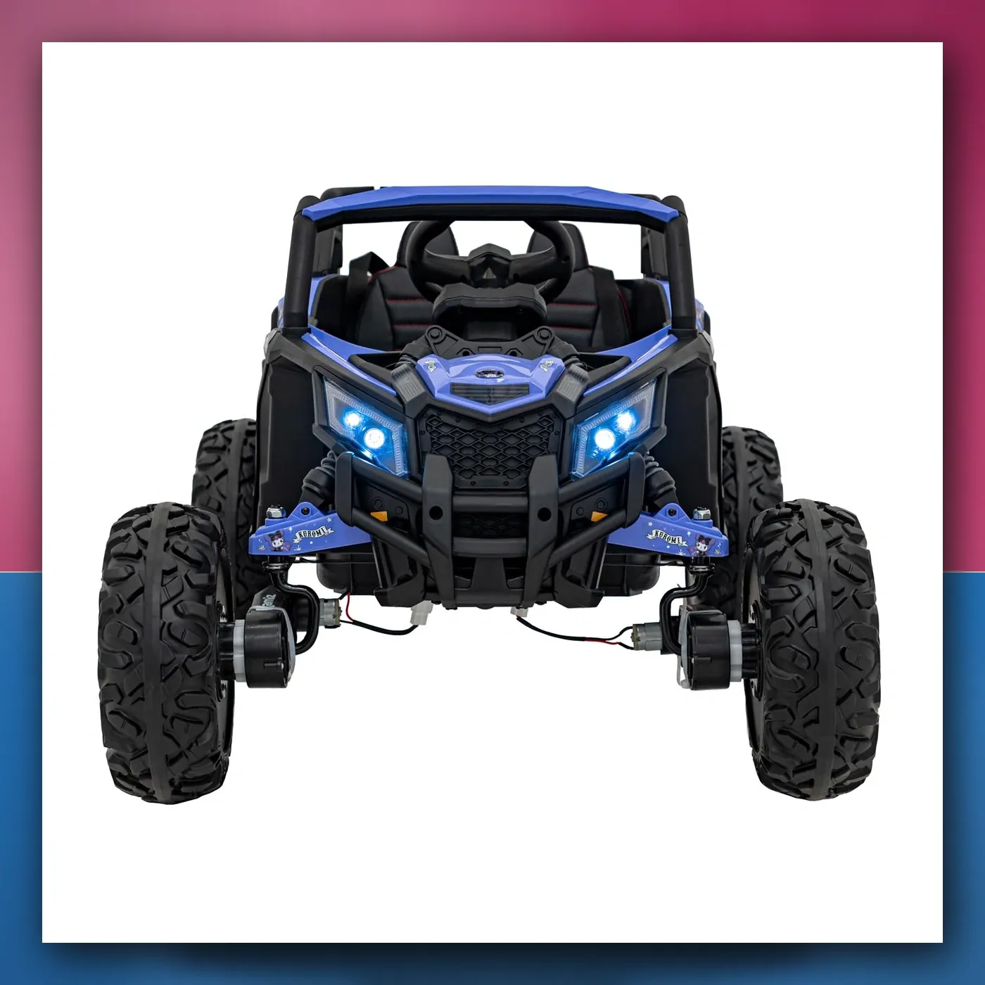 Buggy na akumulator ATV braniti 4x4 Ljubičasti Licenca KUROMI - slika 1