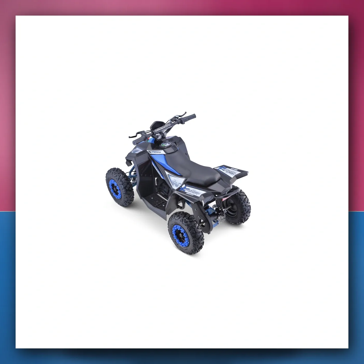 Četverocikl E - STAR na akumulator plavi 35km / h + Motor 1000W + Kotači pumpano + Regulacija sjedala - slika 1