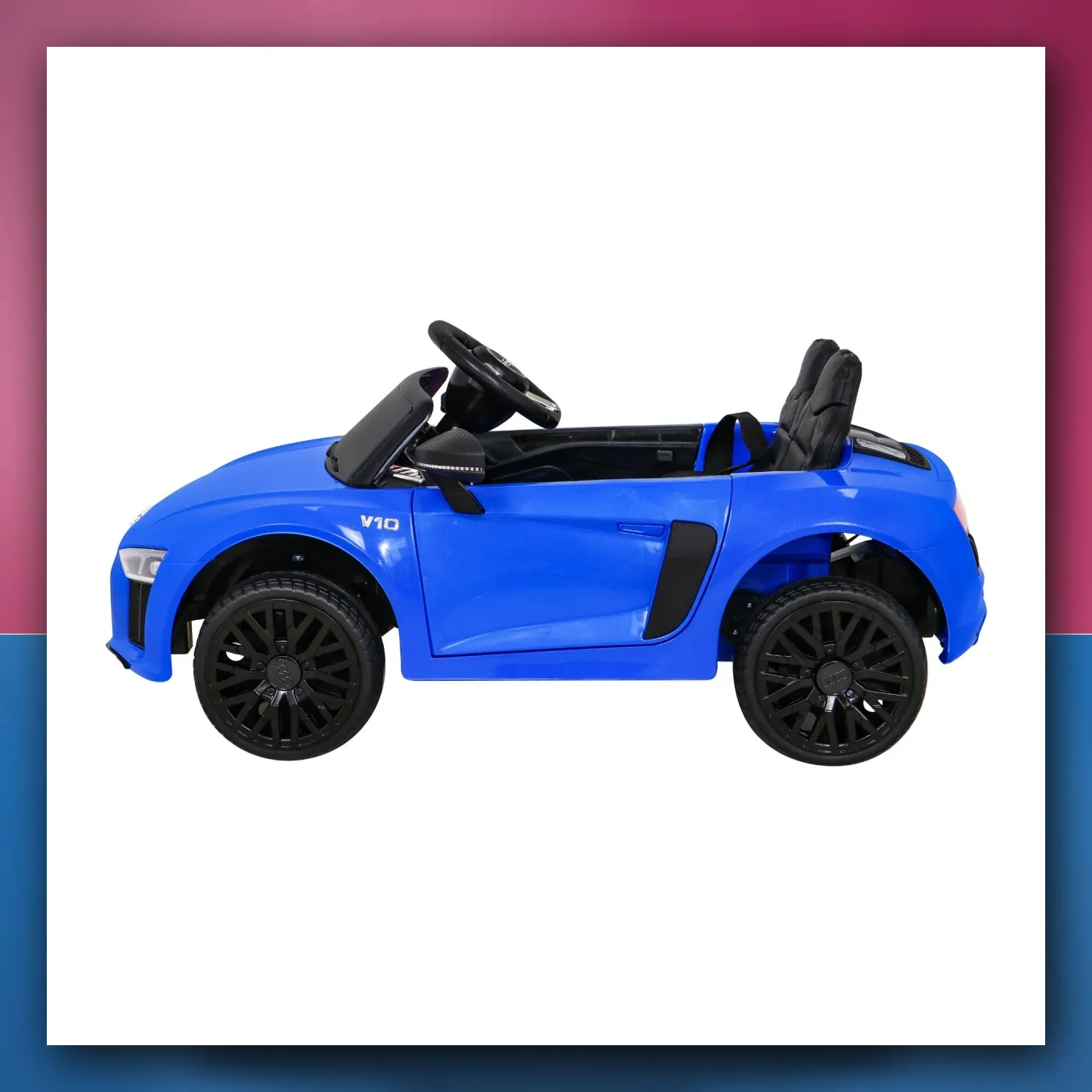 Audi R8 na akumulator za djecu - plavi + Daljinski upravljač + EVA + Lagani Start + MP3 + LED - slika 1