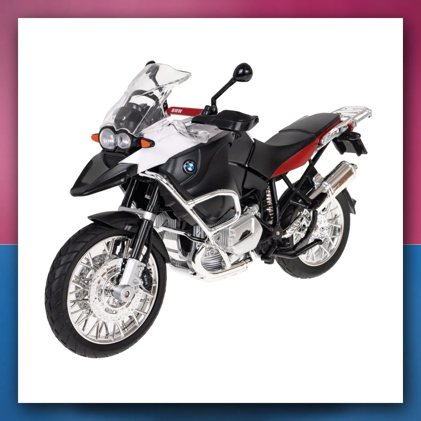 Motocikl BMW R 1200 GS bijeli RASTAR 1:9 metalni model