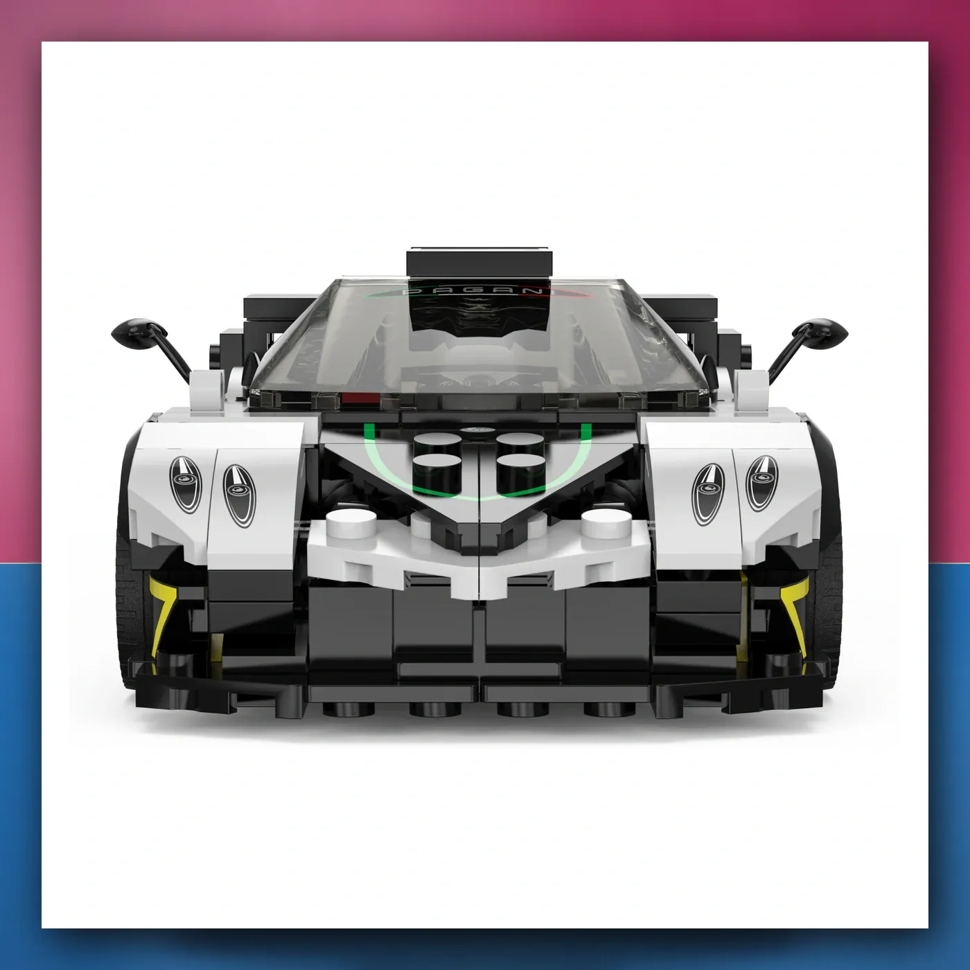 Mali auto 1: 28 Pagani Zonda R Kocke bijeli RASTAR - slika 1