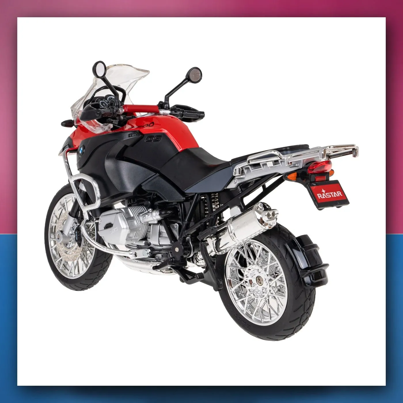 Motocikl BMW R 1200 GS crveni RASTAR 1:9 metalni model