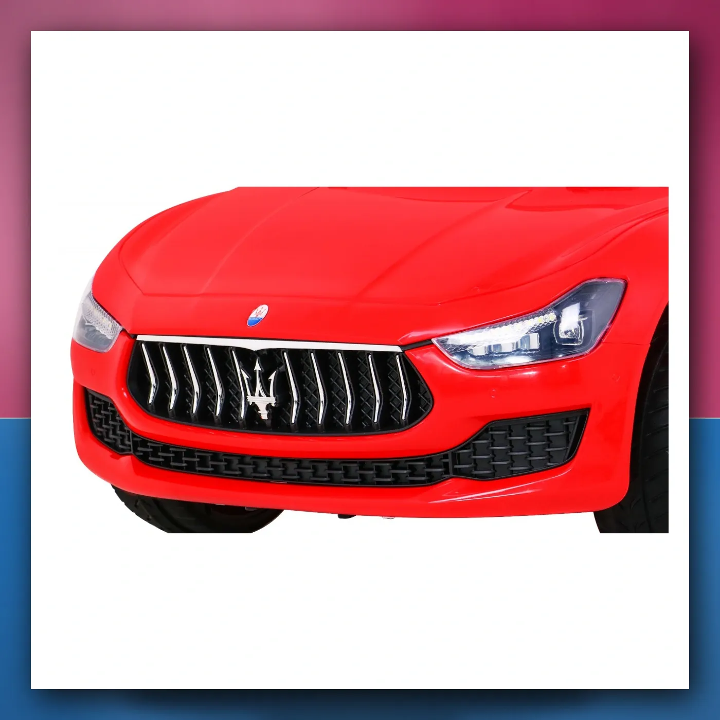 Maserati Ghibli na akumulator za djecu - crveni + Daljinski upravljač + Lagani Start + EVA + MP3 USB + LED - slika 1