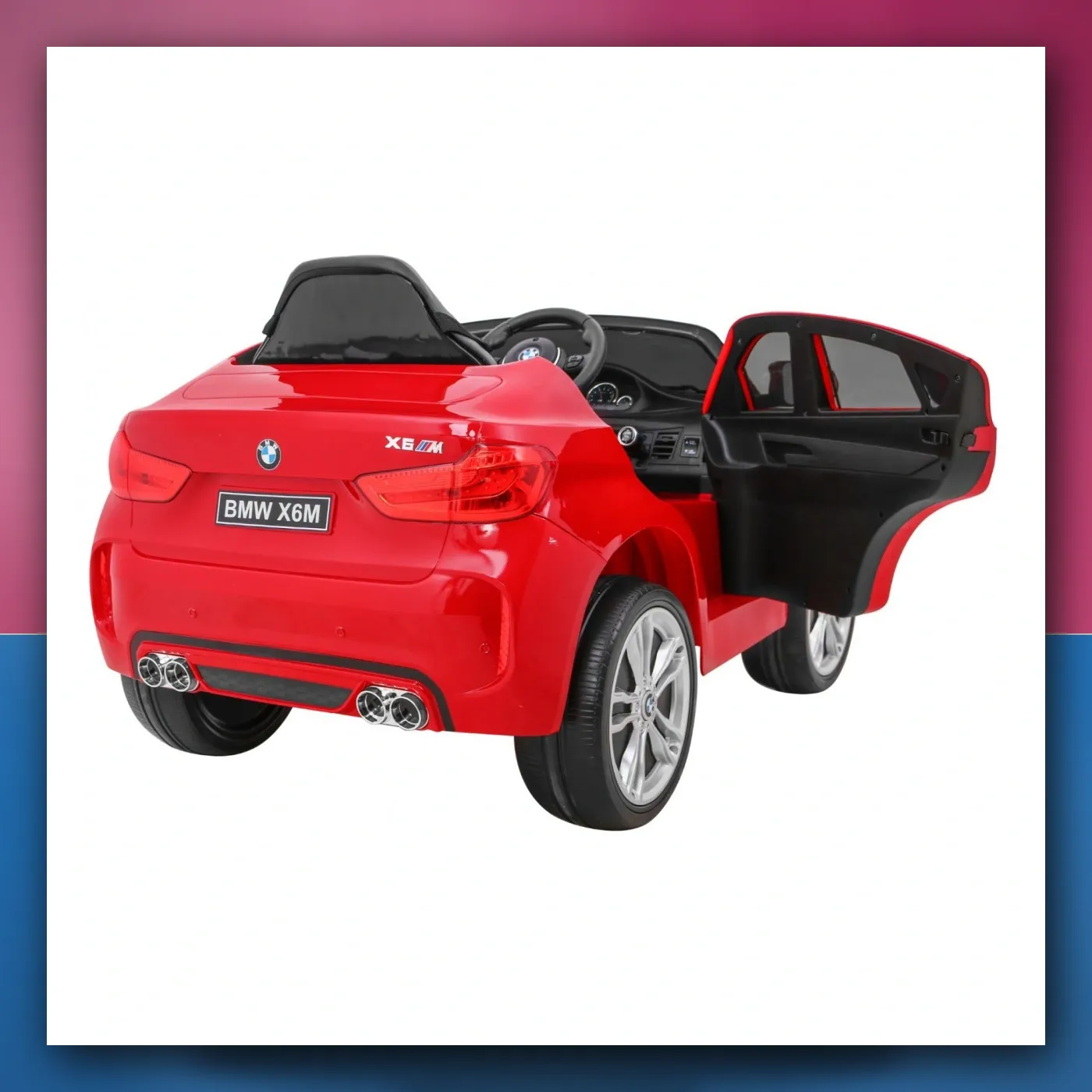 BMW X6M Električne Mali auto za djecu, crveni SUV + Daljinski upravljač - slika 1