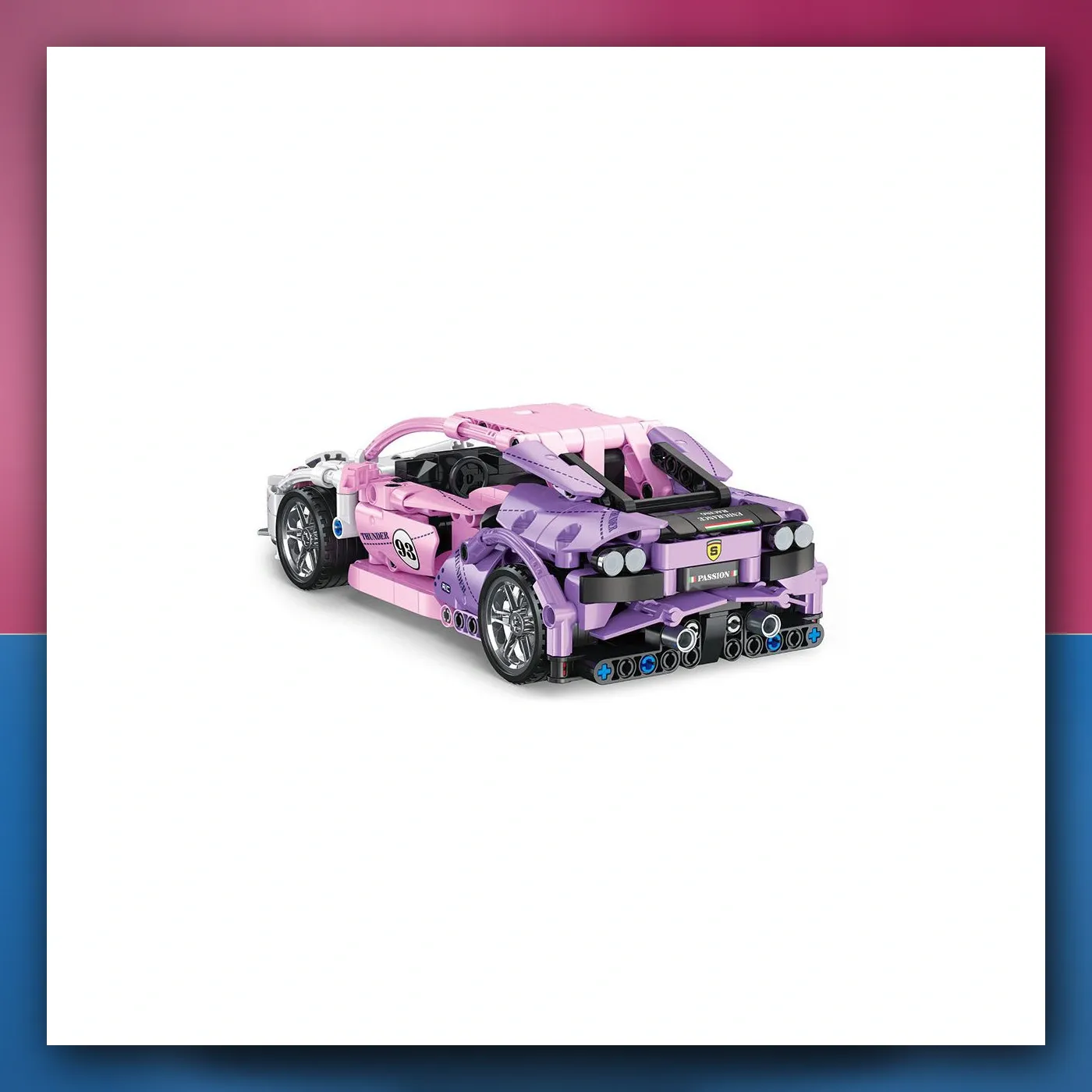 Set kockica Mali auto Sportske roze 652el. - slika 1